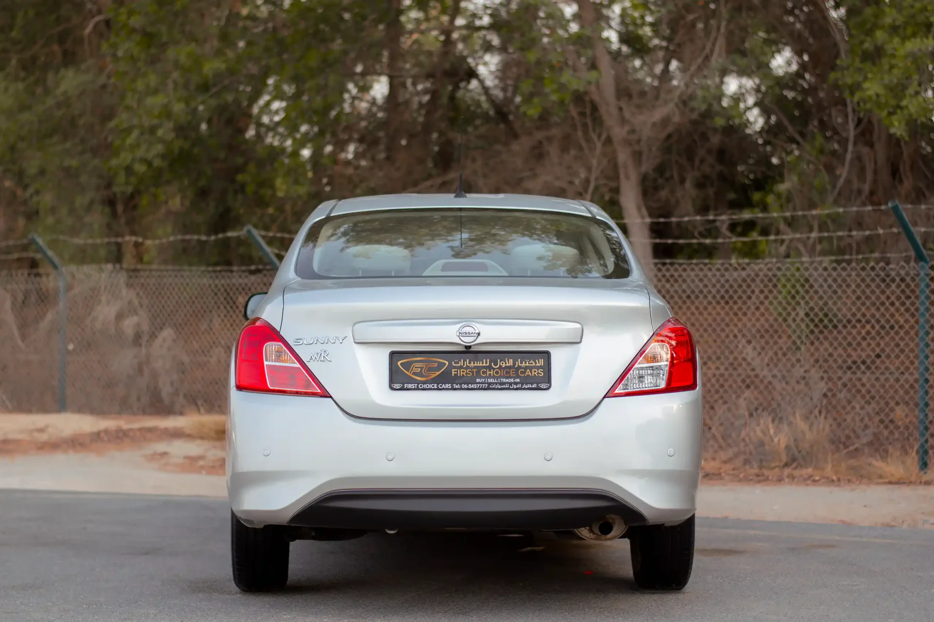 Used 2022 Nissan Sunny SV in Silver – Back/Rear View for Sale at First Choice Cars Dubai Sharjah