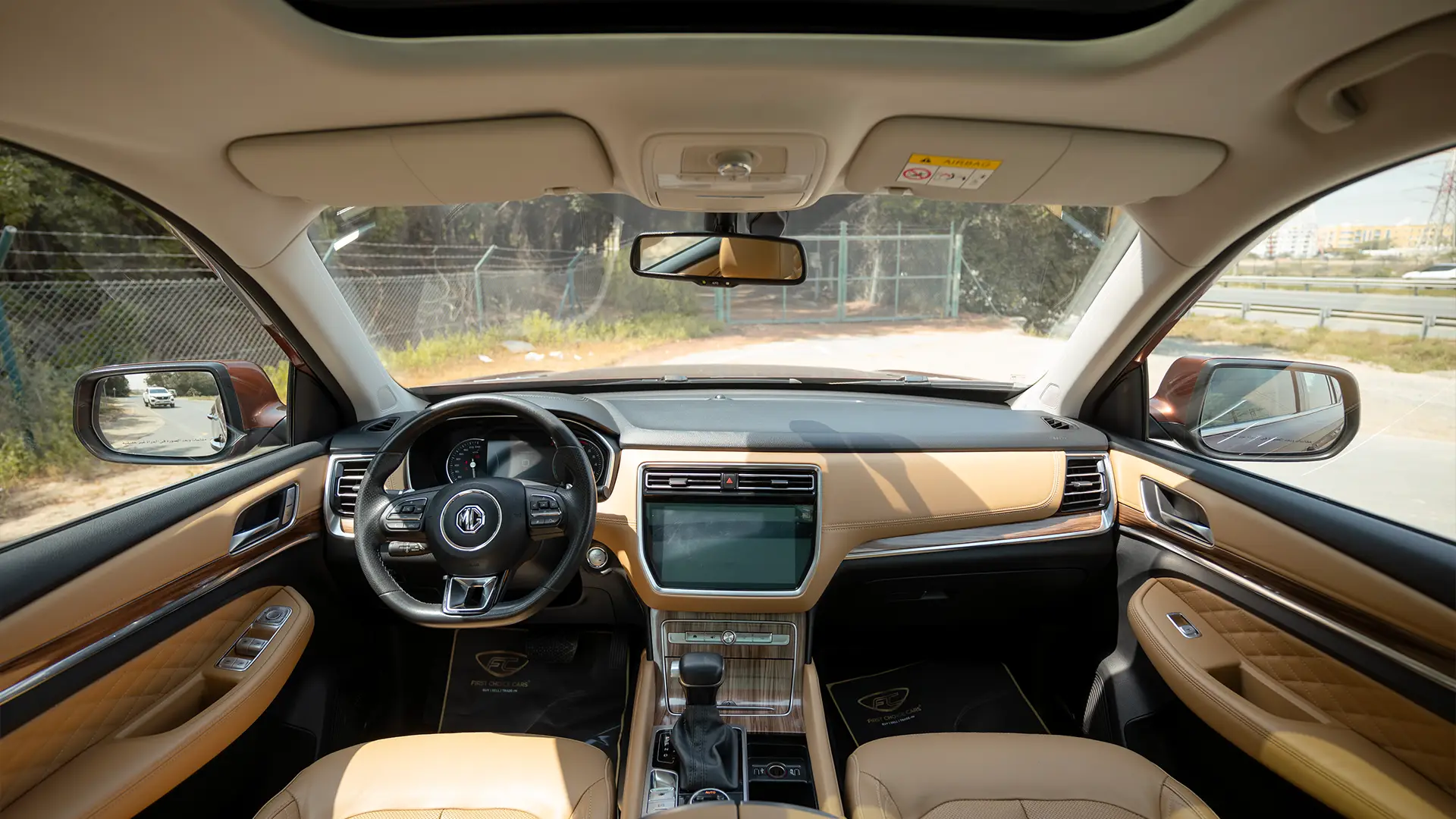 Used 2021 MG RX8 Luxury in Brown – Front Cabin / Dashboard Full View for Sale at First Choice Cars Dubai Sharjah
