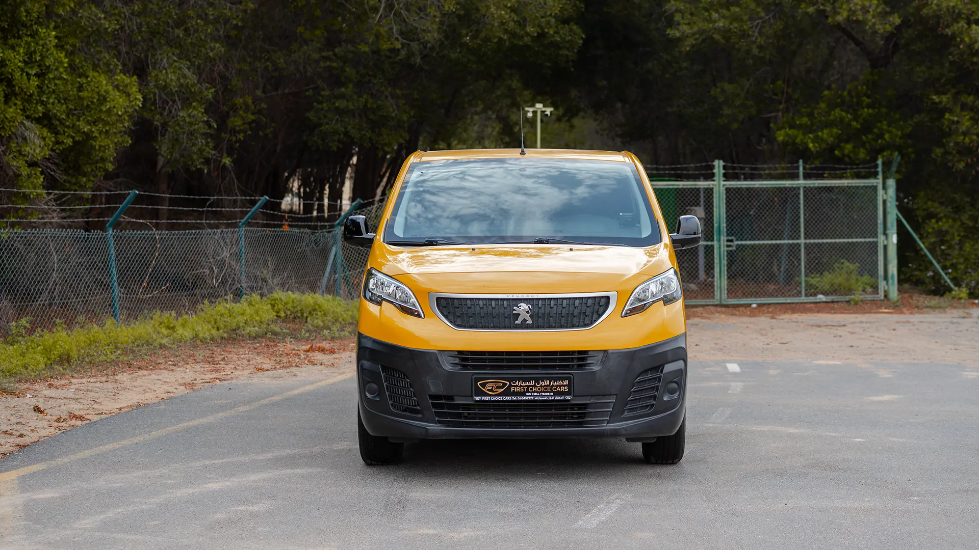 Used 2022 Peugeot Expert L3 in Yellow – Front View for Sale at First Choice Cars Dubai Sharjah