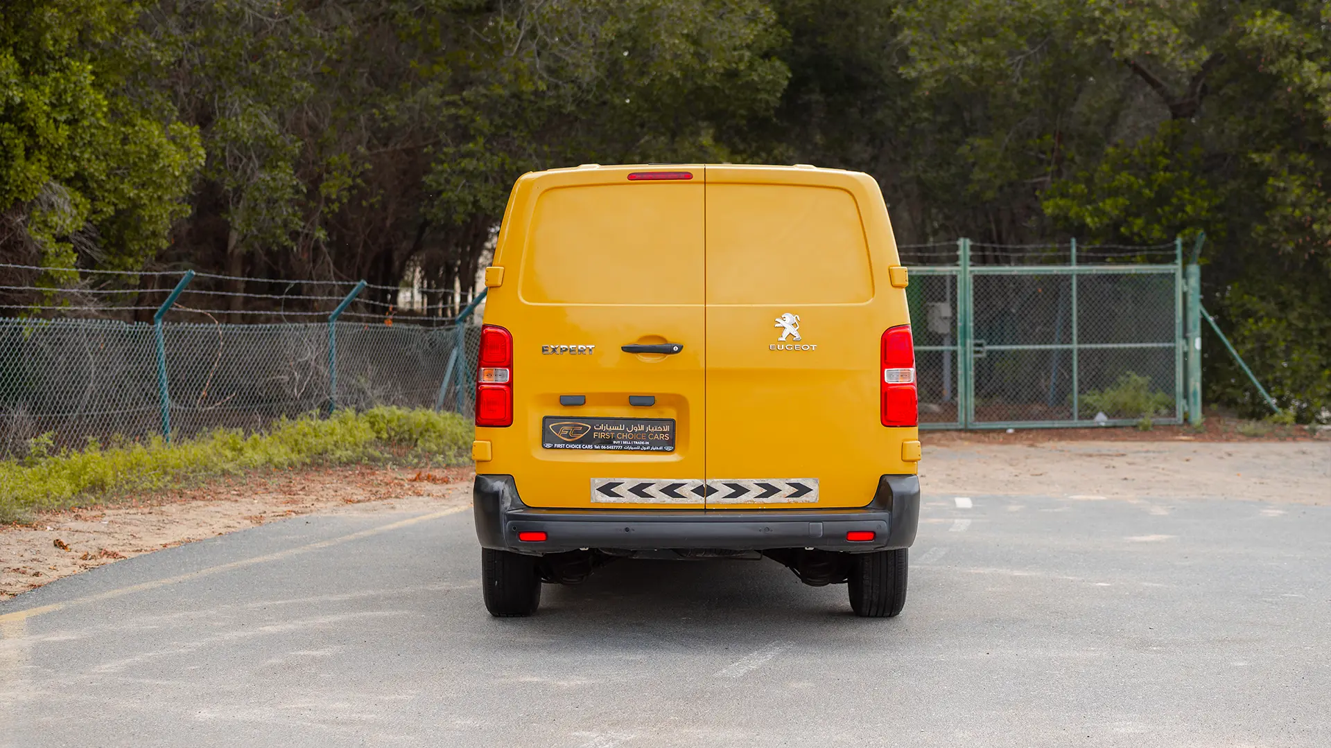 Used 2022 Peugeot Expert L3 in Yellow – Back/Rear View for Sale at First Choice Cars Dubai Sharjah