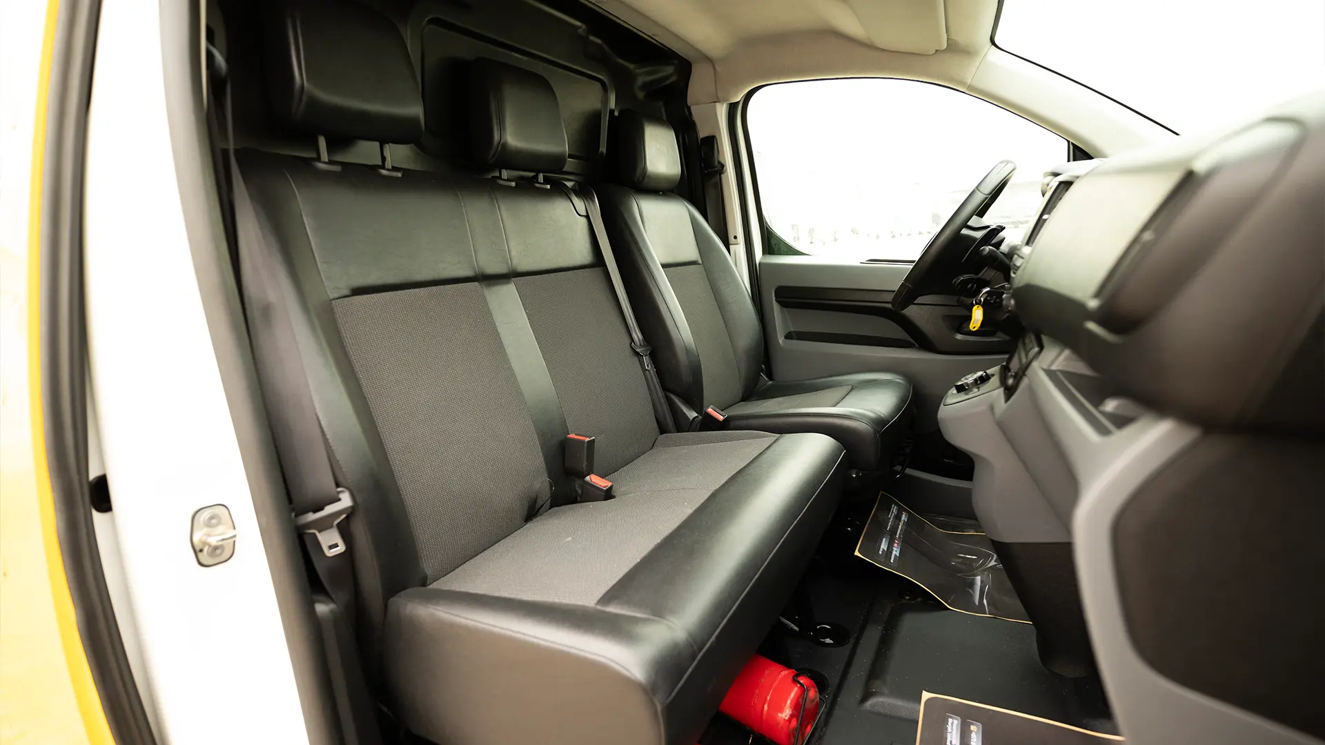 Used 2022 Peugeot Expert L3 in Yellow – Front Passenger Side Cabin View for Sale at First Choice Cars Dubai Sharjah