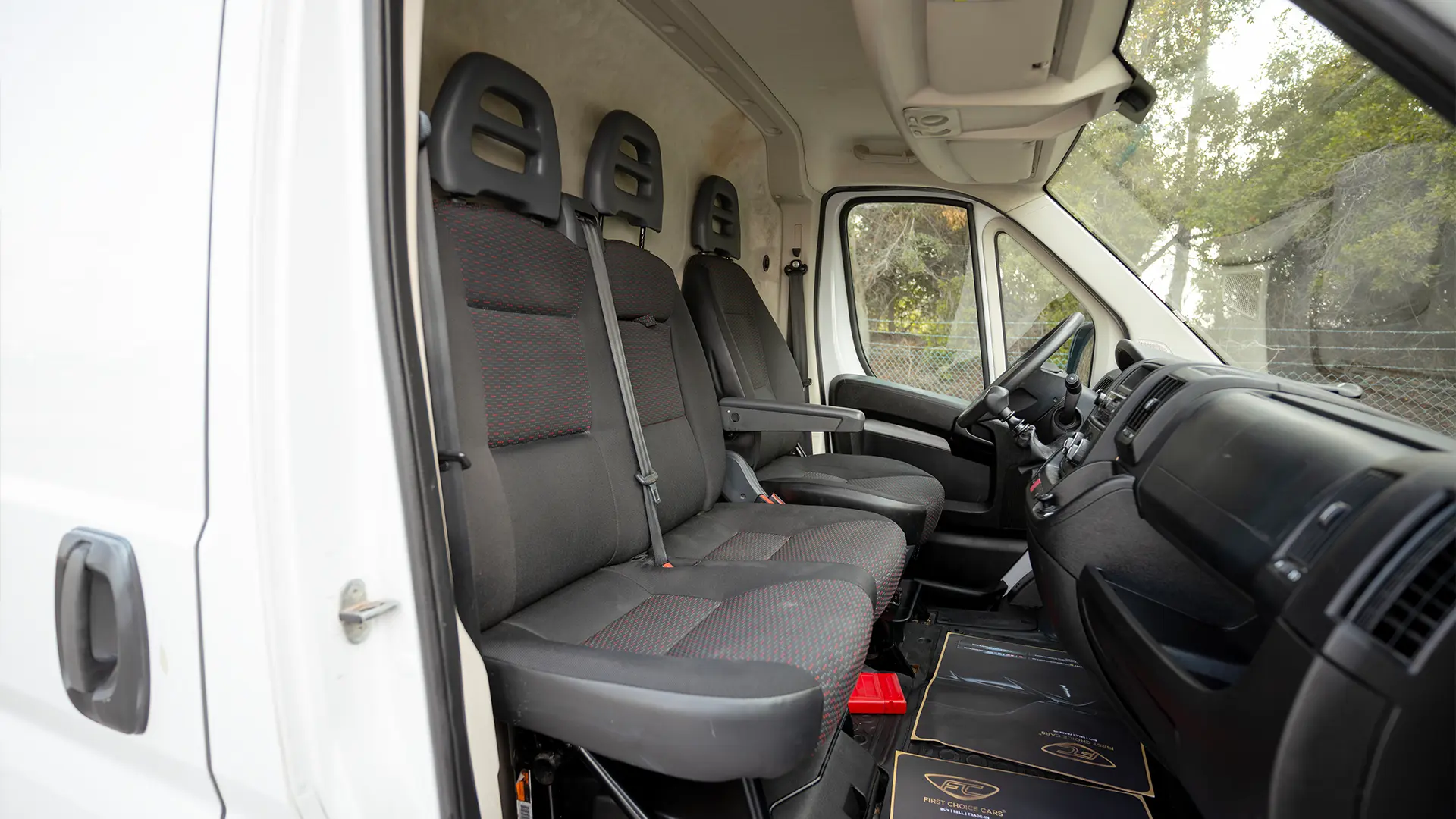 Used 2022 Peugeot Boxer L2h2 in White – Front Passenger Side Cabin View for Sale at First Choice Cars Dubai Sharjah