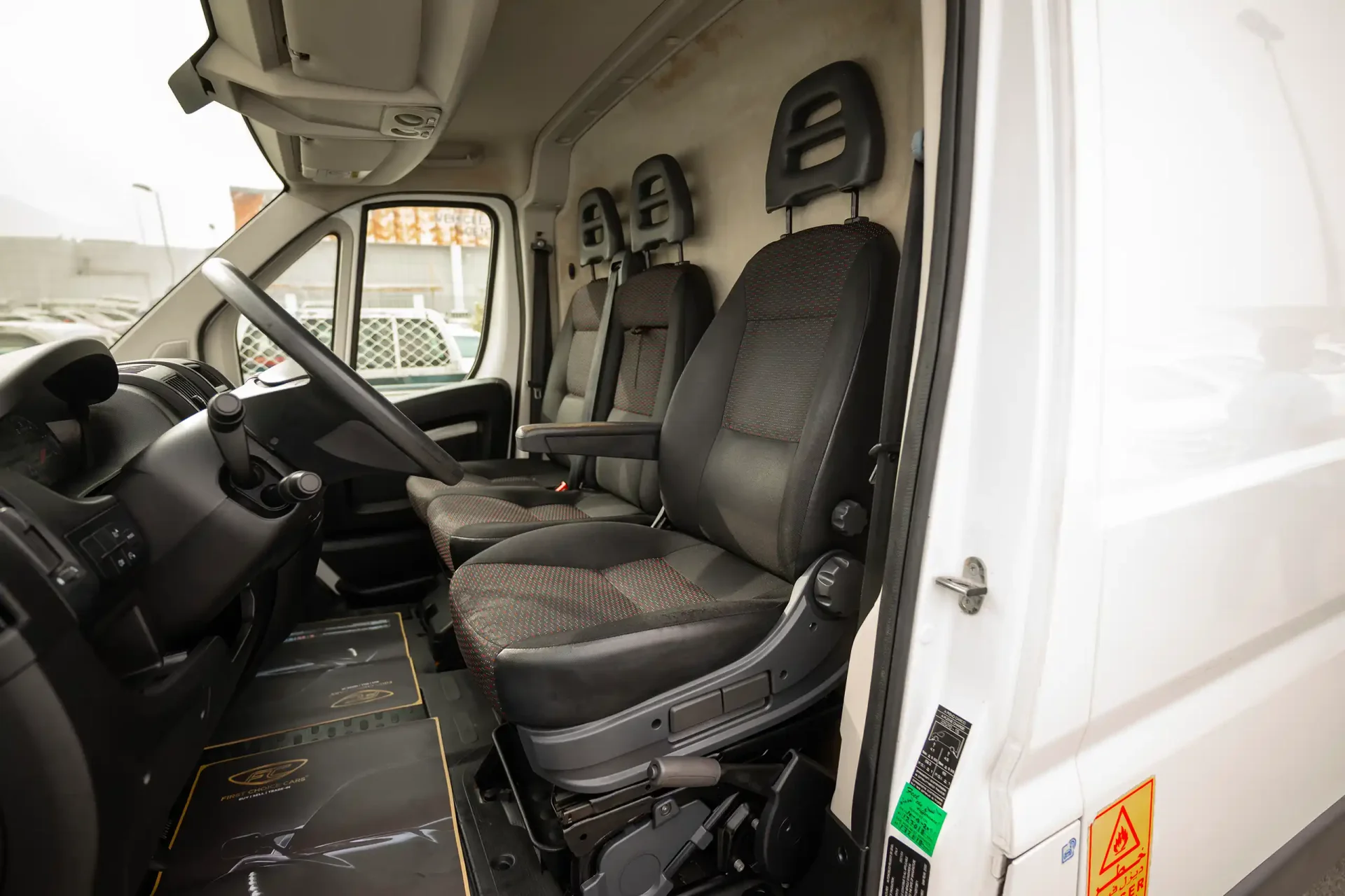 Used 2022 Peugeot Boxer L2h2 in White – Front Driver Side Cabin View for Sale at First Choice Cars Dubai Sharjah