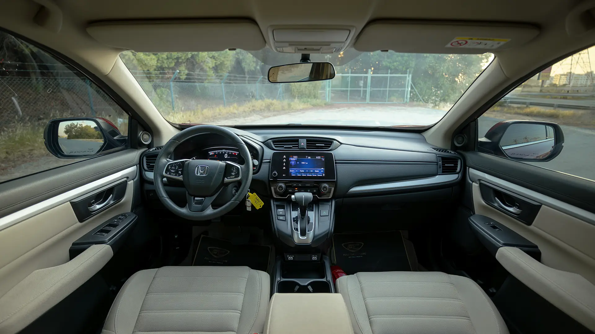 Used 2021 Honda CR-V LX in Red – Front Cabin / Dashboard Full View for Sale at First Choice Cars Dubai Sharjah