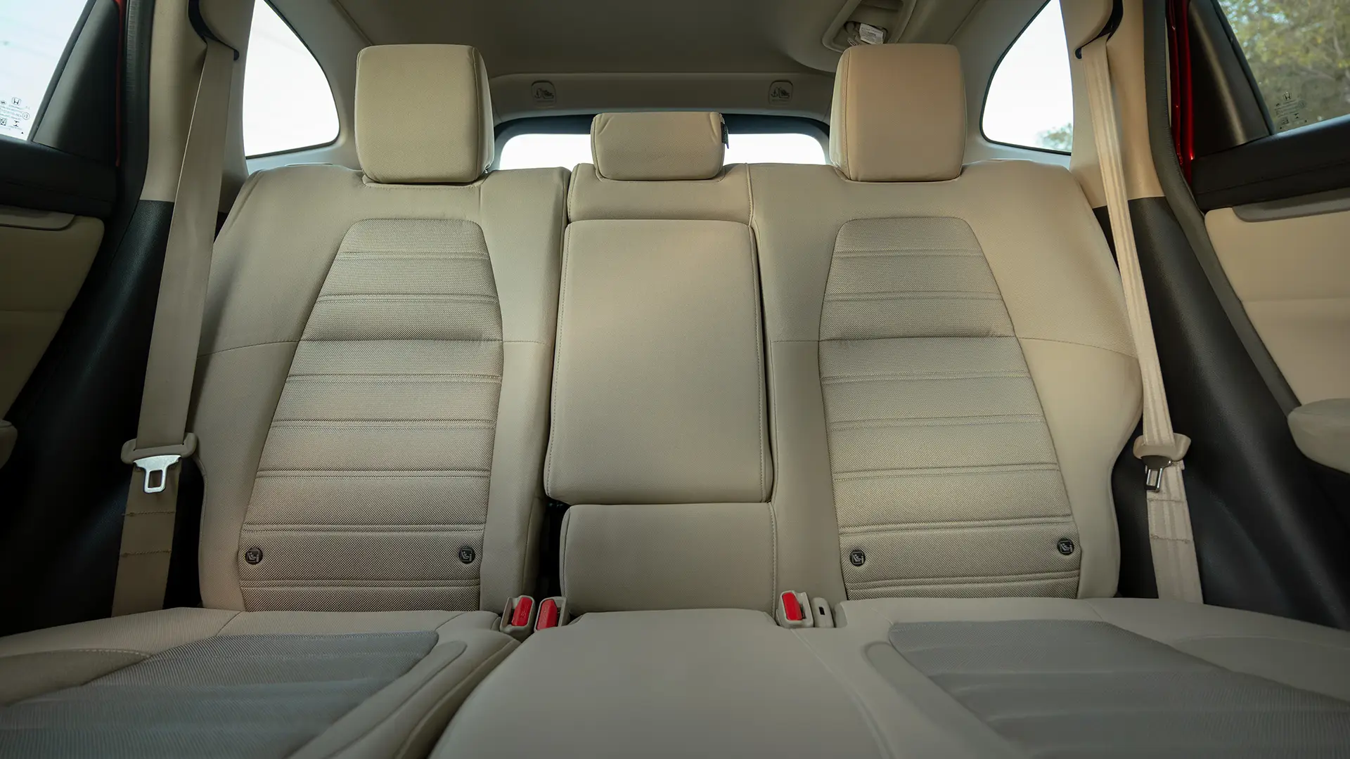 Used 2021 Honda CR-V LX in Red – Rear Seat View for Sale at First Choice Cars Dubai Sharjah