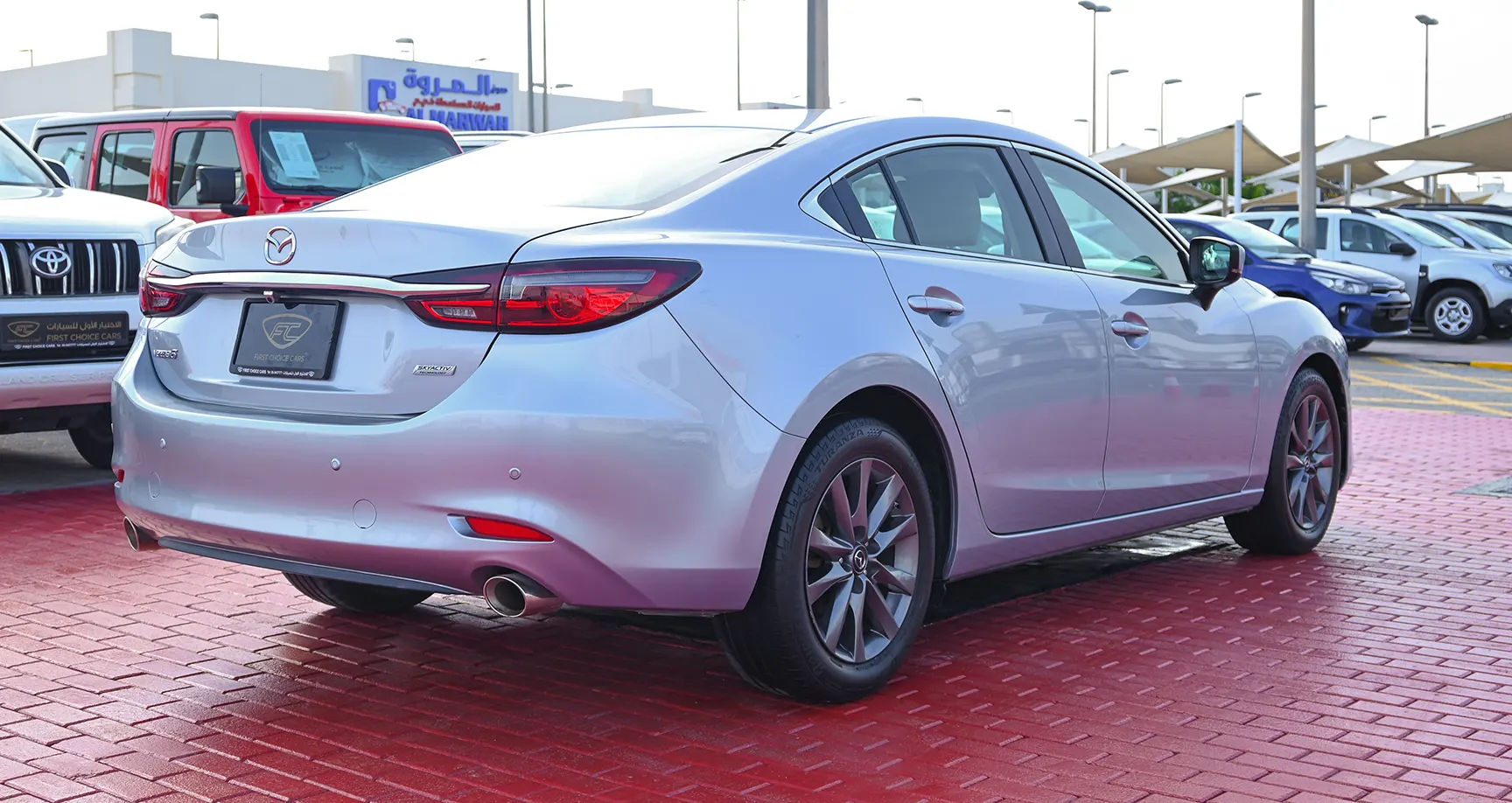 Used 2019 Mazda 6 S Grade Silver – Right Back Diagonal (45°) View at First Choice Cars Sharjah