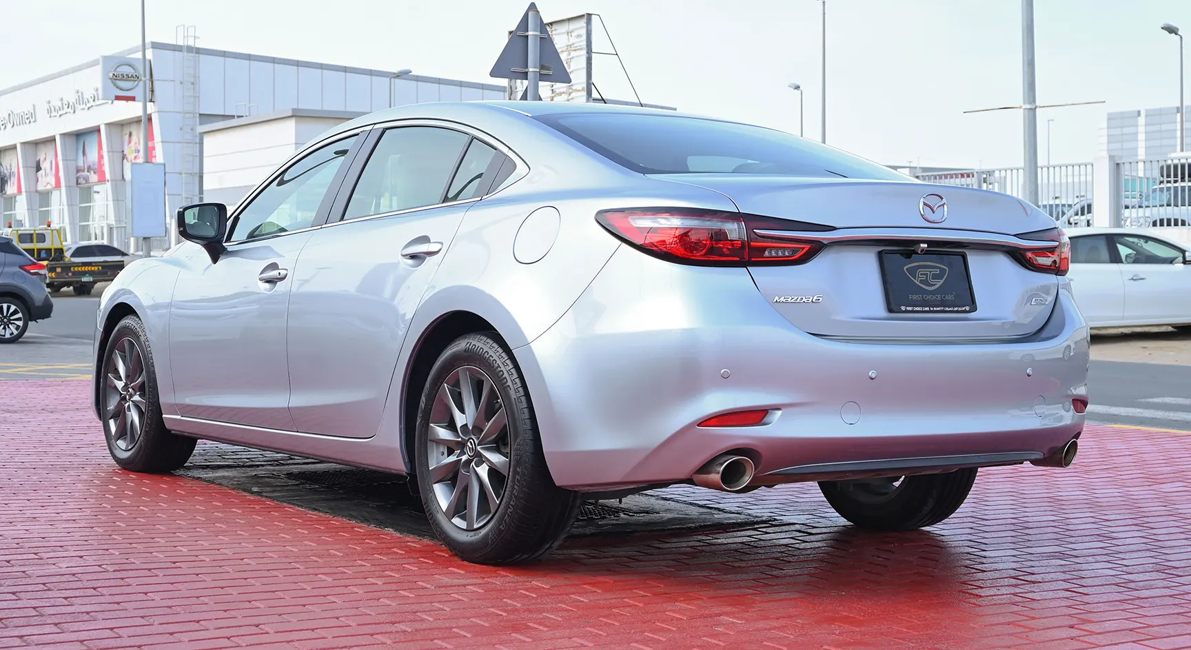 Used 2019 Mazda 6 S Grade Silver – Left Back Diagonal (45°) View at First Choice Cars Sharjah