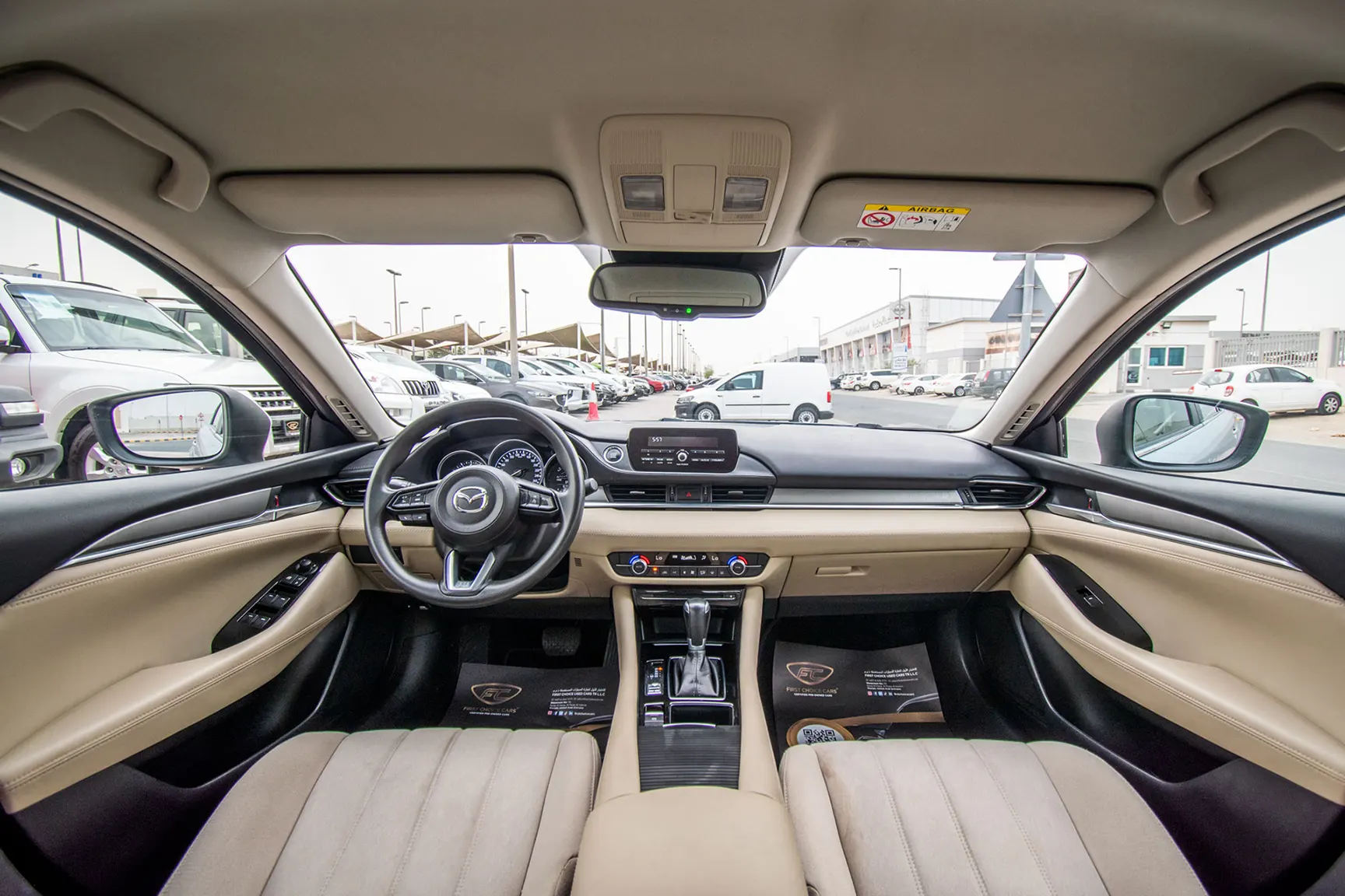 Used 2019 Mazda 6 S Grade Silver – Front Cabin / Dashboard Full View at First Choice Cars Sharjah