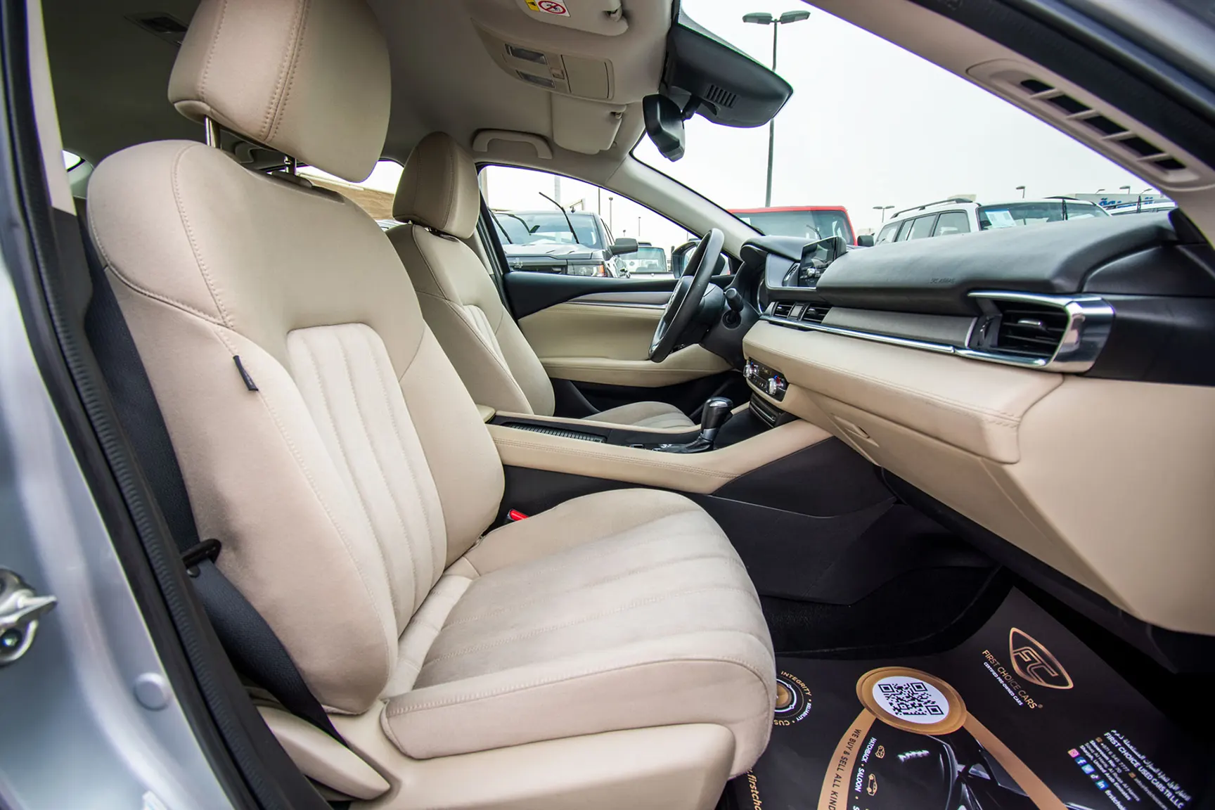 Used 2019 Mazda 6 S Grade Silver – Front Passenger Side Cabin View at First Choice Cars Sharjah