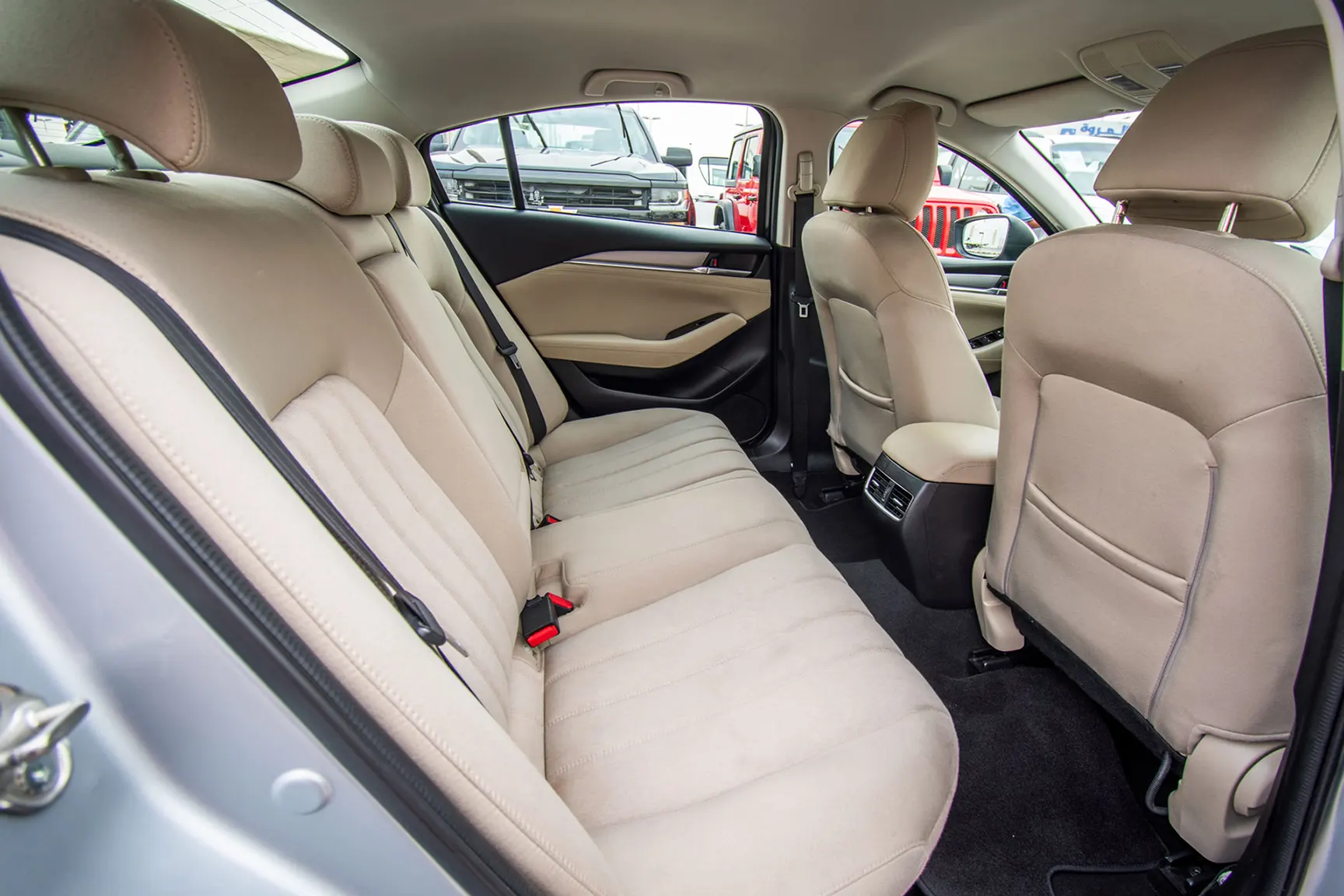 Used 2019 Mazda 6 S Grade Silver – Rear Passenger Side Cabin View at First Choice Cars Sharjah