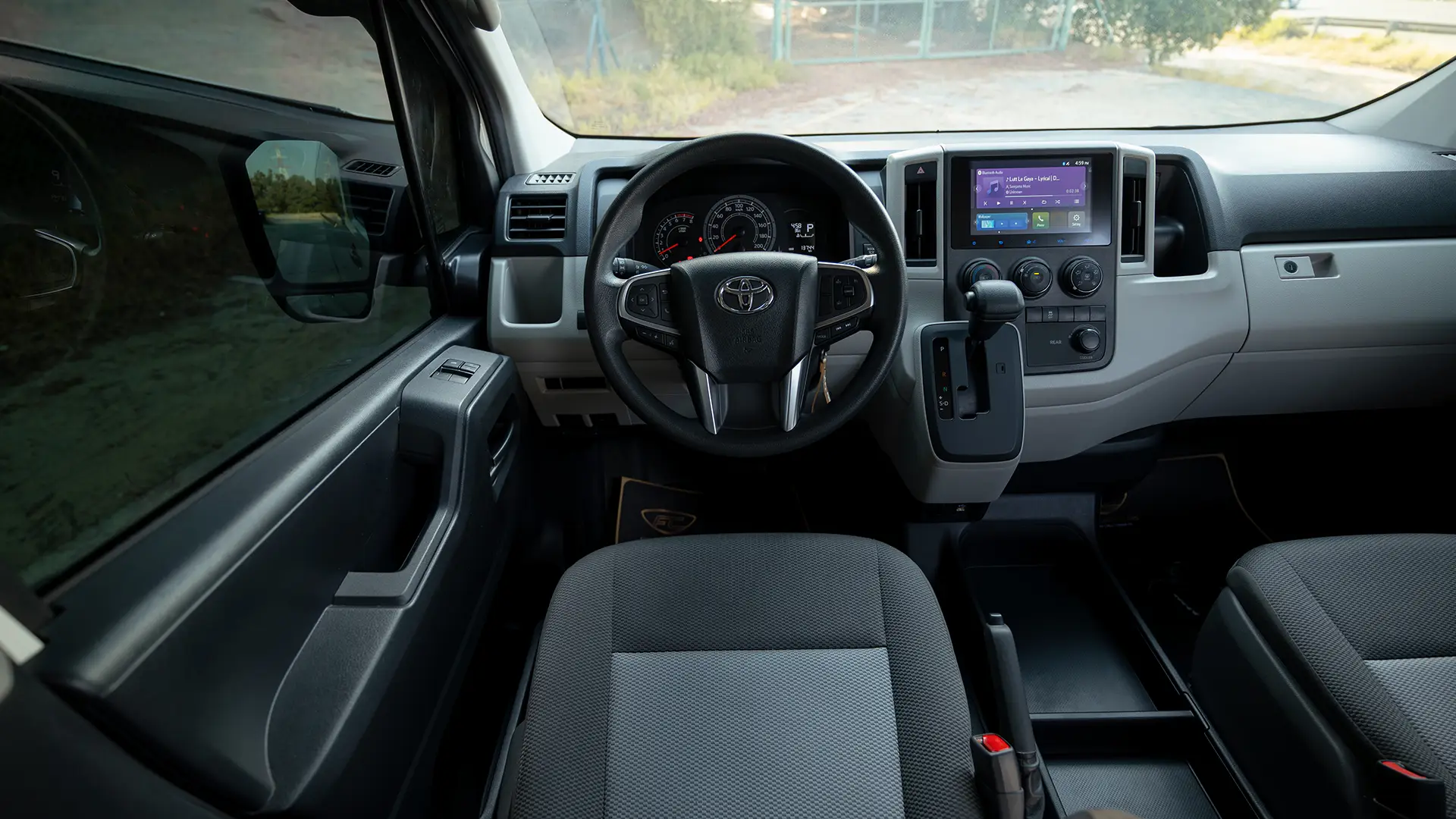 Used 2025 Toyota Hiace GLX High Roof in White – Steering Wheel & Instrument Cluster for Sale at First Choice Cars Dubai Sharjah