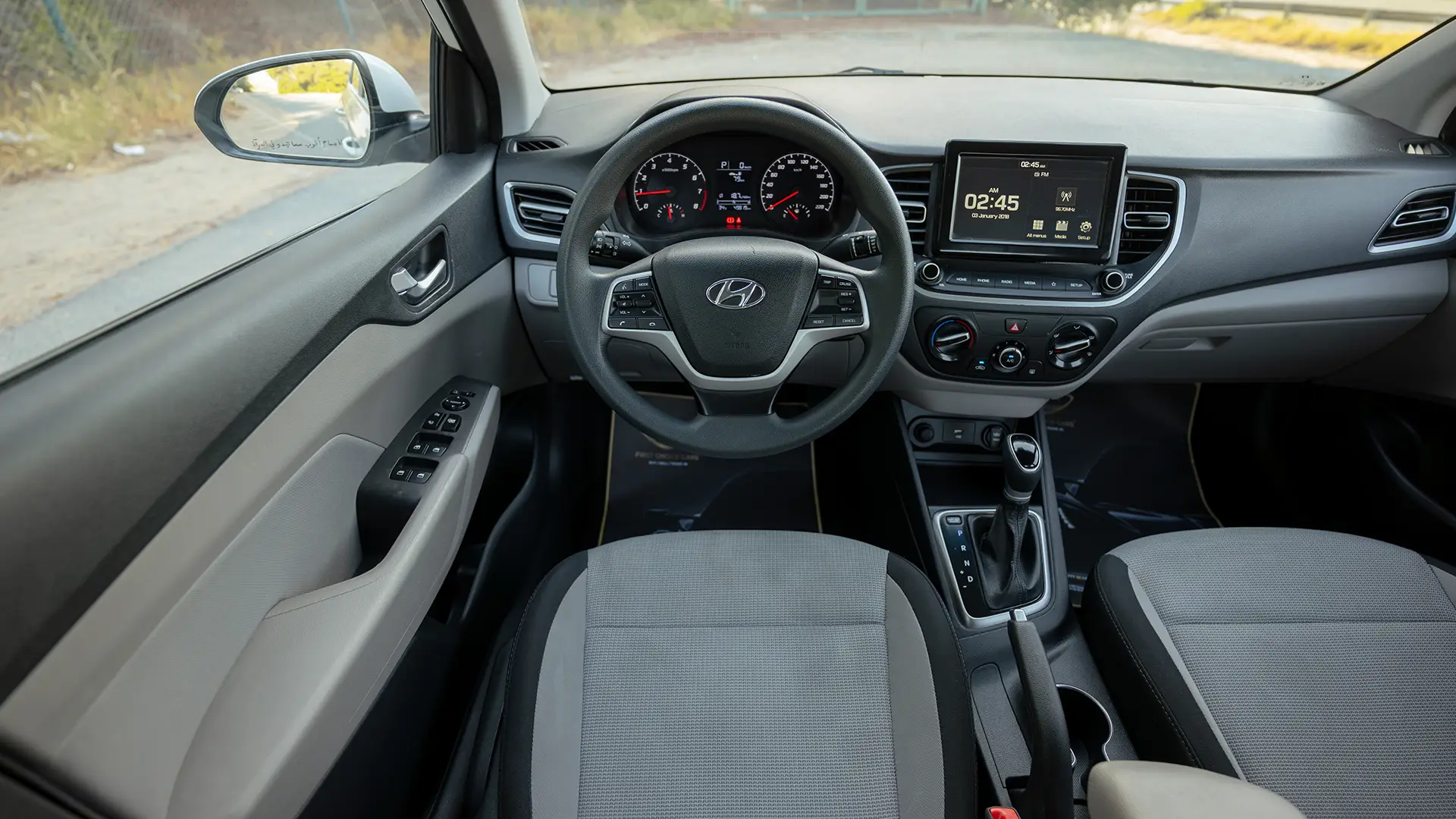 Used 2023 Hyundai Accent Smart in White – Steering Wheel & Instrument Cluster for Sale at First Choice Cars Dubai Sharjah
