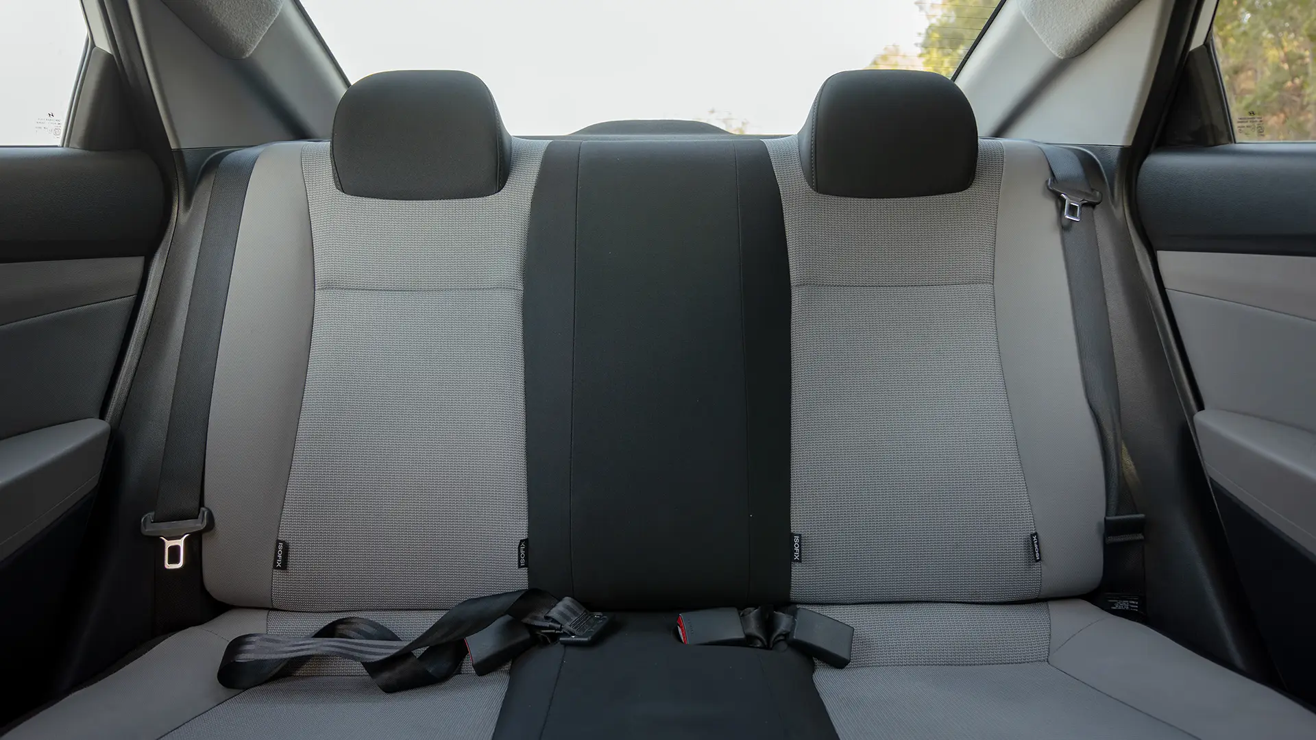 Used 2023 Hyundai Accent Smart in White – Rear Seat View for Sale at First Choice Cars Dubai Sharjah
