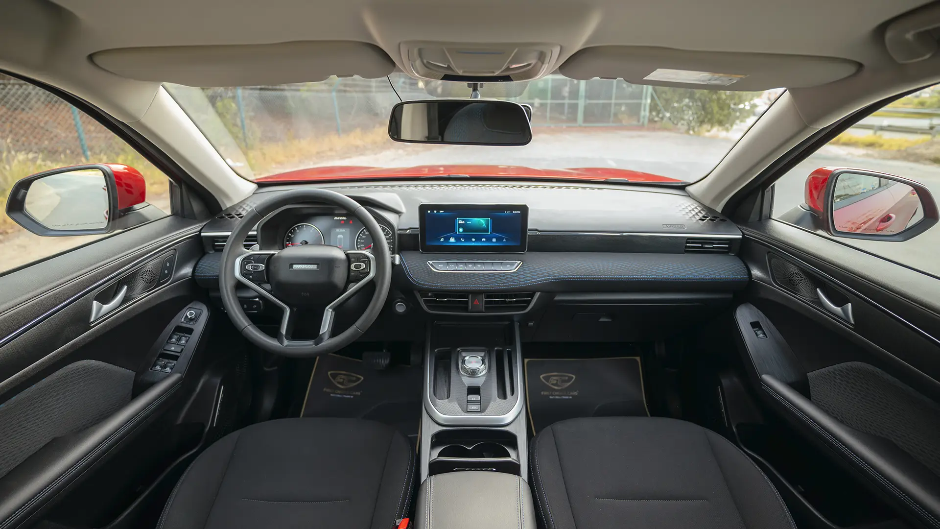 Used 2023 Haval Jolion Plus in Red – Front Cabin / Dashboard Full View for Sale at First Choice Cars Dubai Sharjah