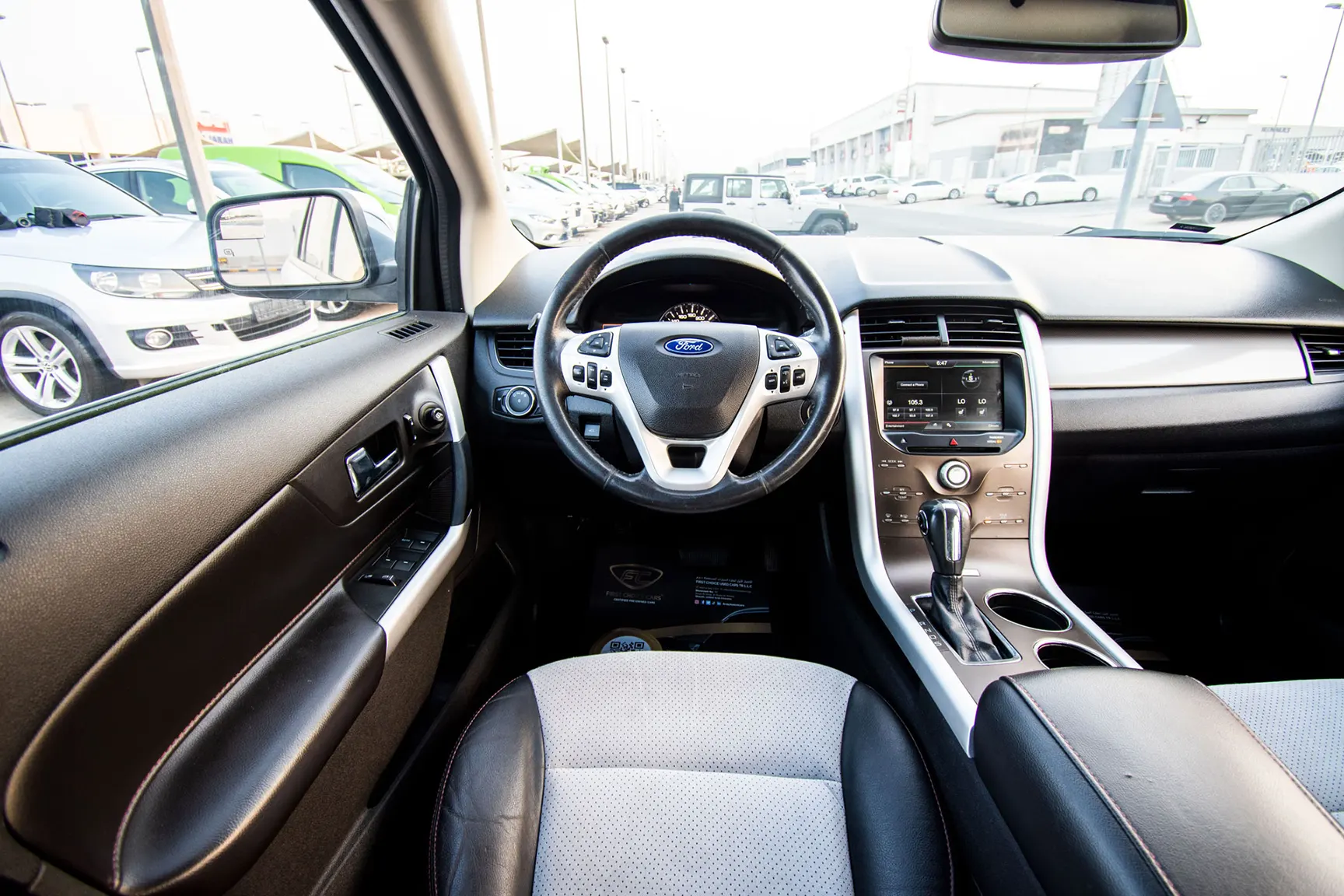 Used 2014 Ford Edge SEL White – Steering Wheel & Instrument Cluster at First Choice Cars Sharjah