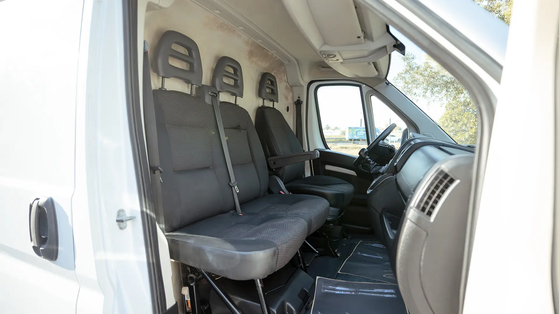 Used 2022 Peugeot Boxer L4H3 in White – Front Passenger Side Cabin View for Sale at First Choice Cars Dubai Sharjah