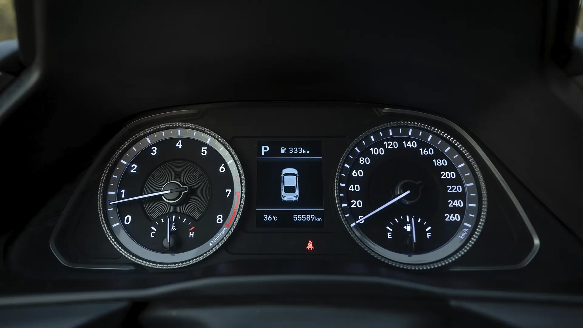 Used 2023 Hyundai Sonata Comfort in White – Odometer / Mileage Reading View for Sale at First Choice Cars Dubai Sharjah