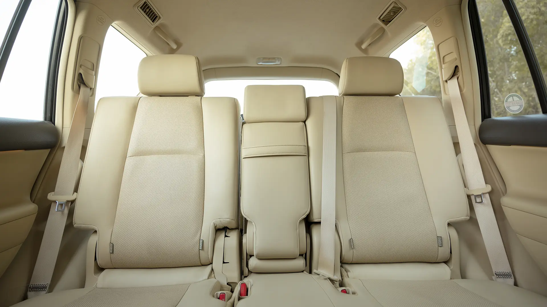 Used 2016 Toyota Prado VXR in White – Rear Seat View for Sale at First Choice Cars Dubai Sharjah