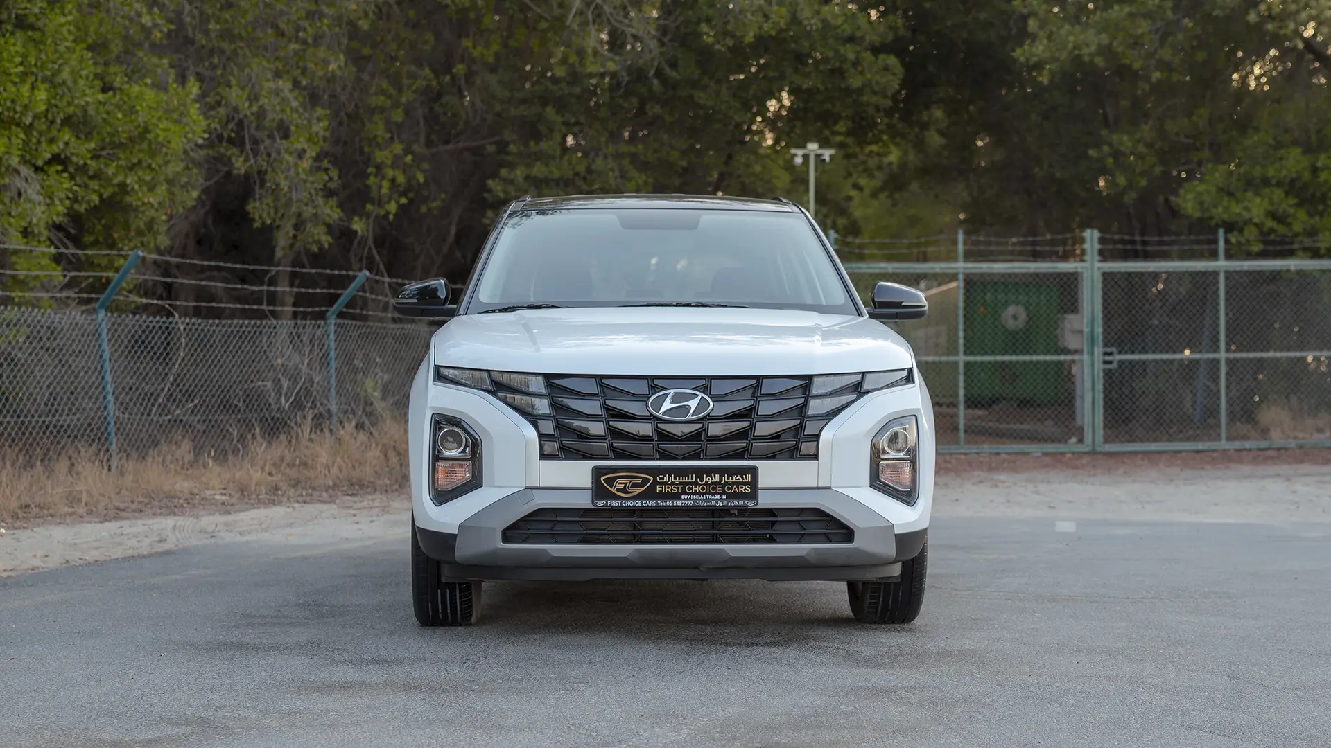 Used 2025 Hyundai Creta Smart in White – Front View for Sale at First Choice Cars Dubai Sharjah