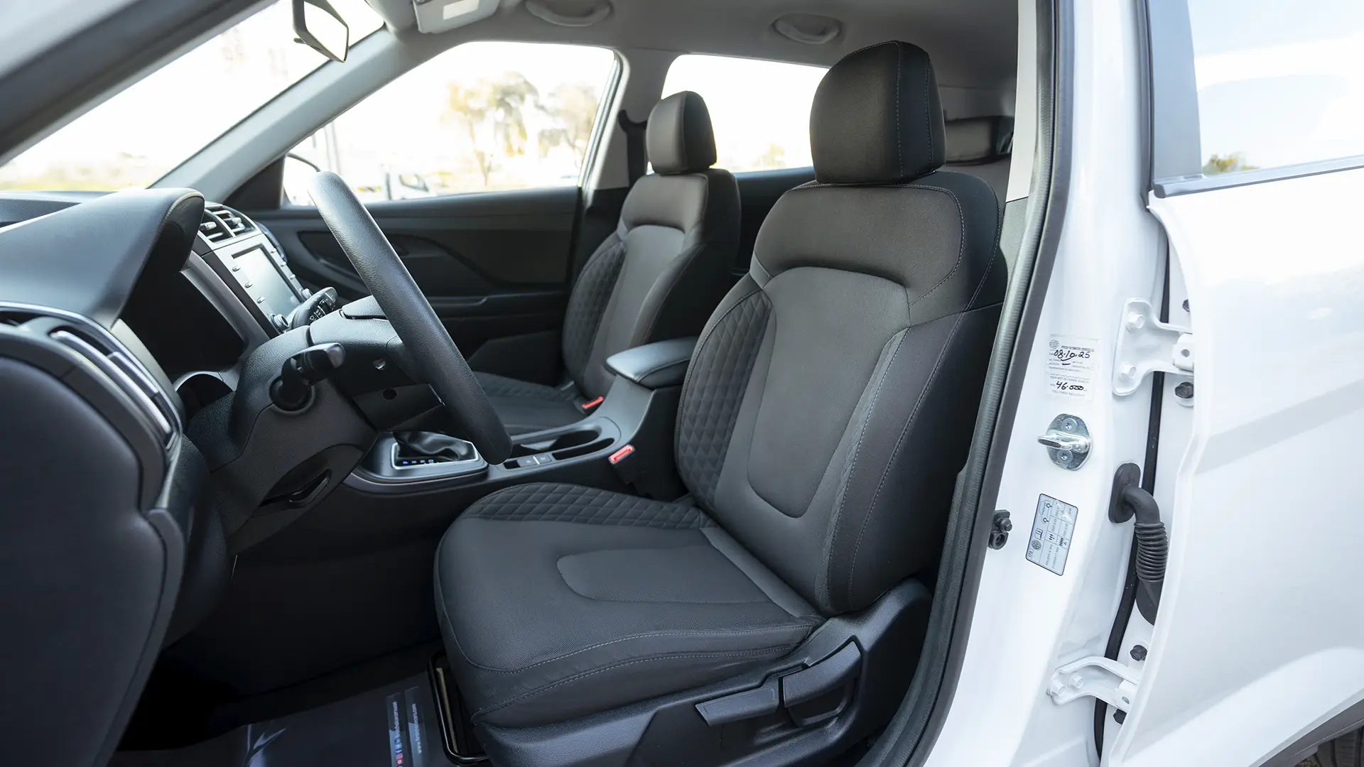 Used 2025 Hyundai Creta Smart in White – Front Driver Side Cabin View for Sale at First Choice Cars Dubai Sharjah