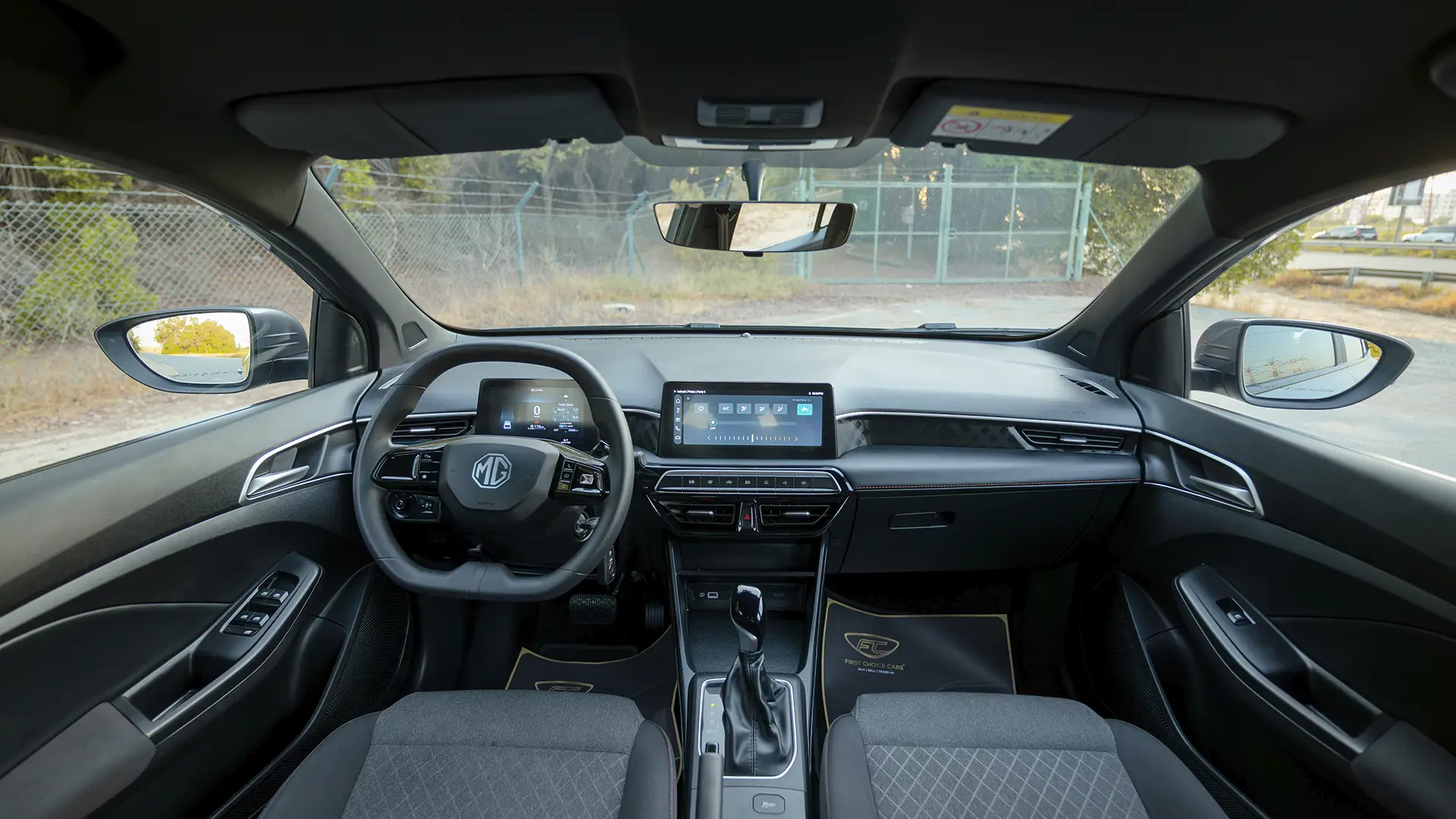 Used 2025 MG MG3 Comfort in Grey – Front Cabin / Dashboard Full View for Sale at First Choice Cars Dubai Sharjah