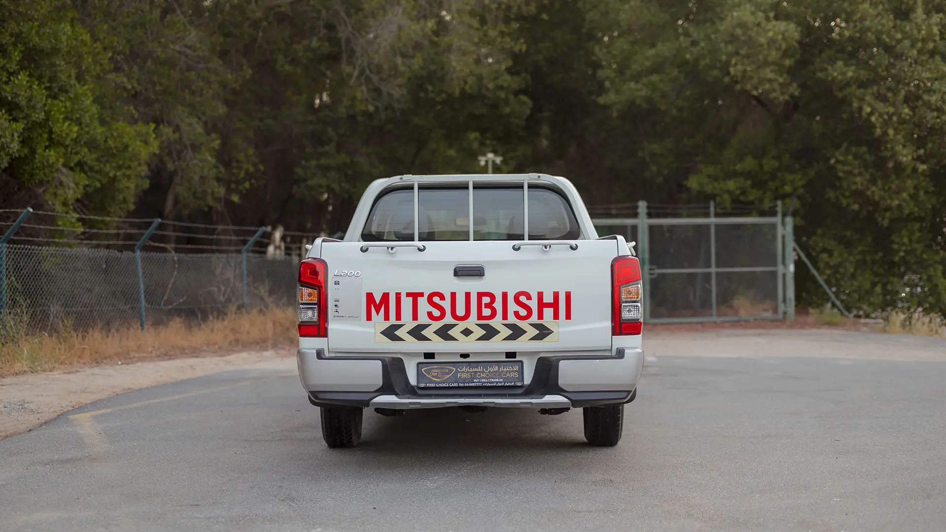 Used 2023 Mitsubishi L200 GLX Double Cabin in White – Back/Rear View for Sale at First Choice Cars Dubai Sharjah