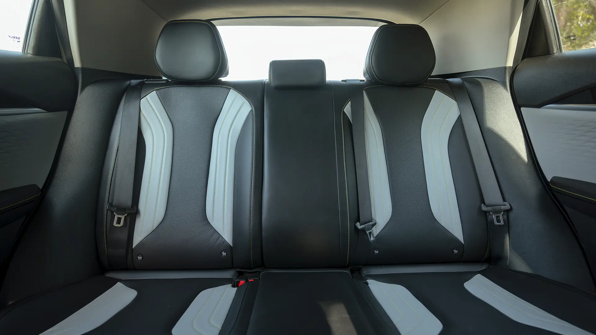 Used 2025 Geely Coolray GL in Grey – Rear Seat View for Sale at First Choice Cars Dubai Sharjah