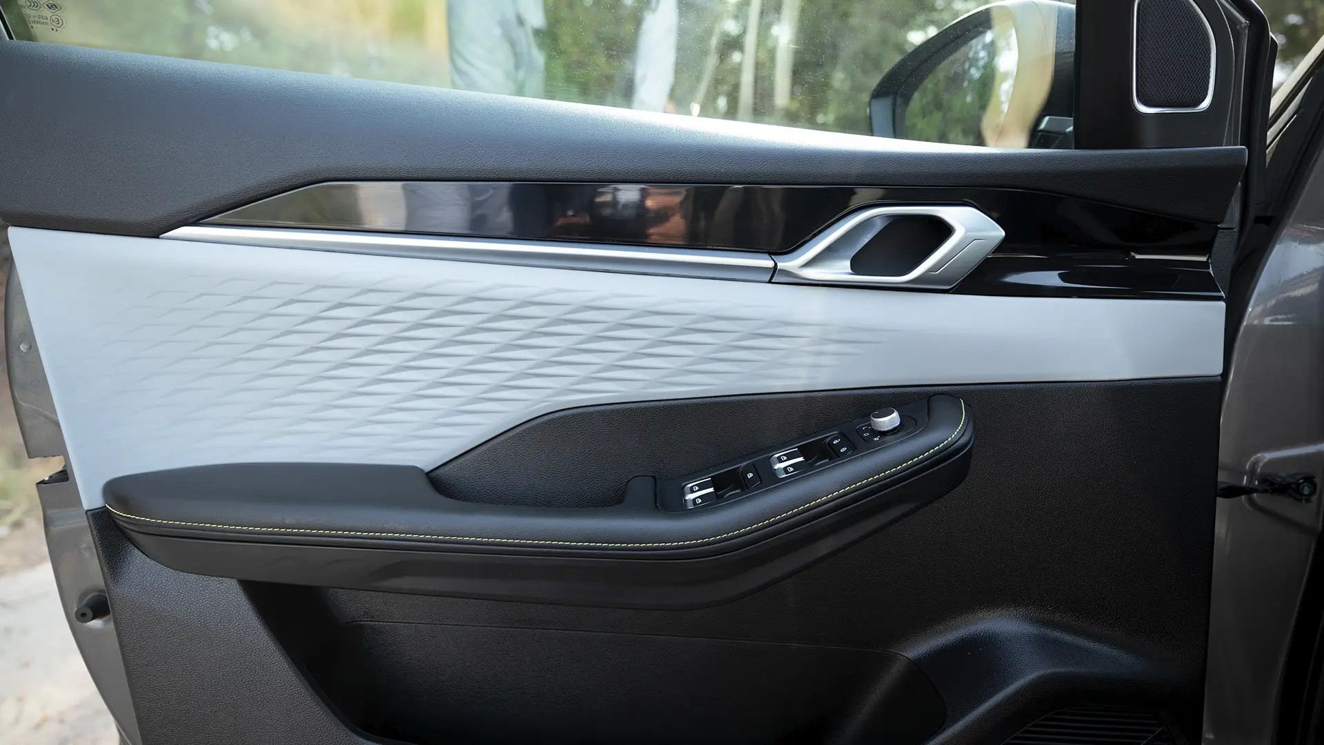 Used 2025 Geely Coolray GL in Grey – Driver Door Panel Full View for Sale at First Choice Cars Dubai Sharjah