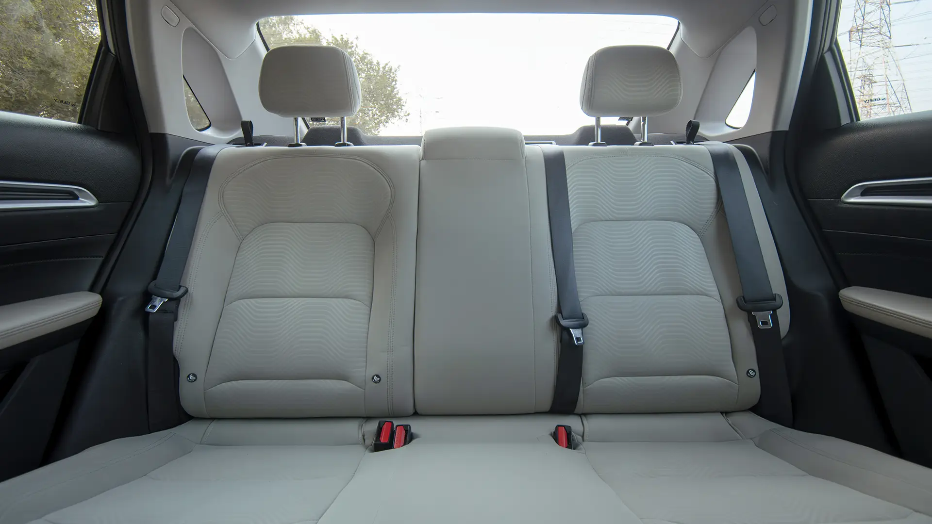 Used 2024 Geely Emgrand GS in Grey – Rear Seat View for Sale at First Choice Cars Dubai Sharjah