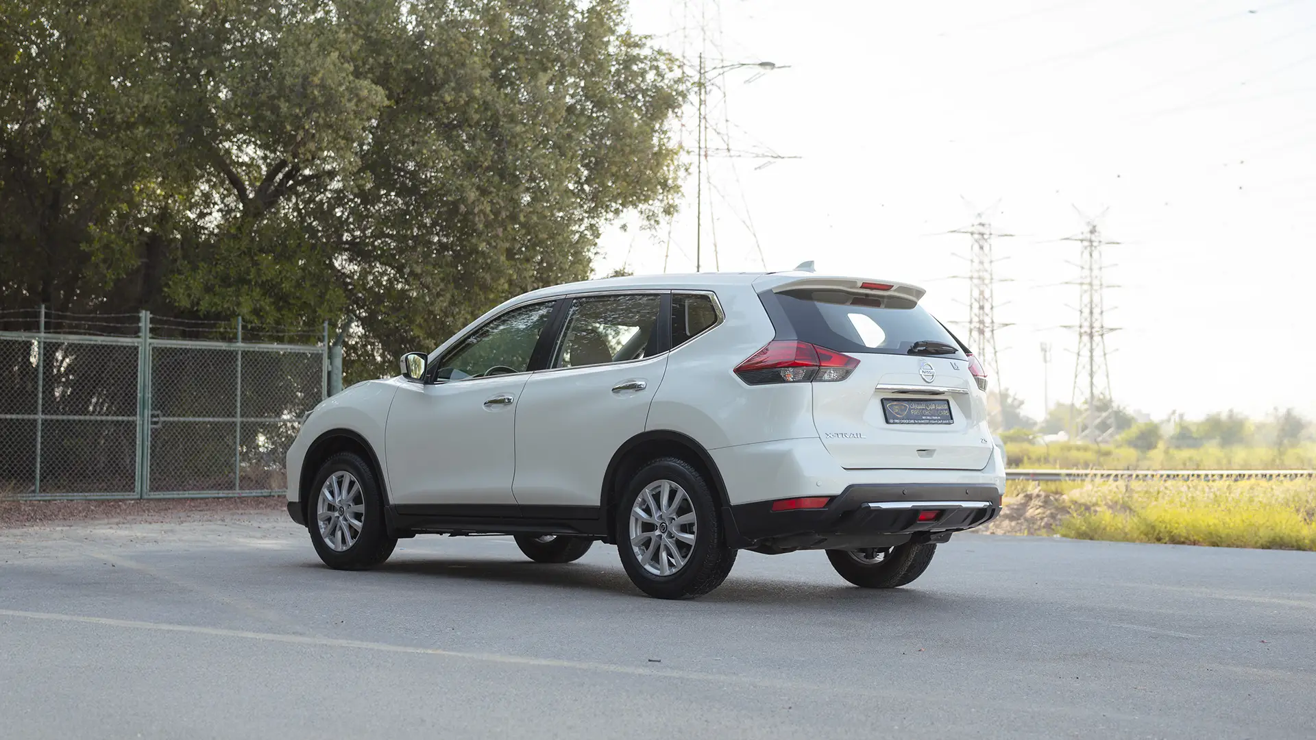 Used 2022 Nissan X-Trail S in White – Left Back Diagonal (45°) View for Sale at First Choice Cars Dubai Sharjah
