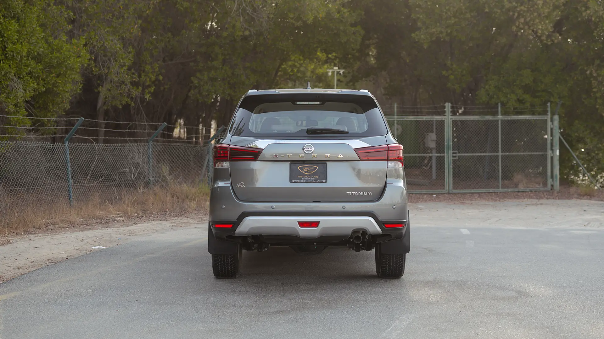 Used 2023 Nissan Xterra Titanium in White – Back/Rear View for Sale at First Choice Cars Dubai Sharjah