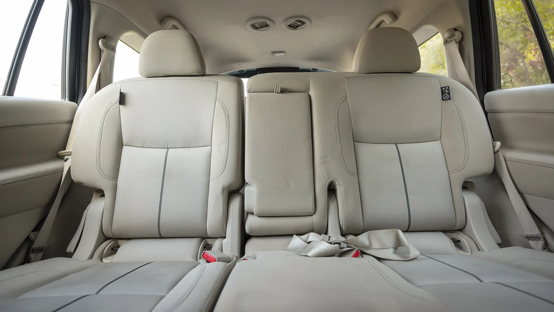 Used 2023 Nissan Xterra Titanium in White – Rear Seat View for Sale at First Choice Cars Dubai Sharjah