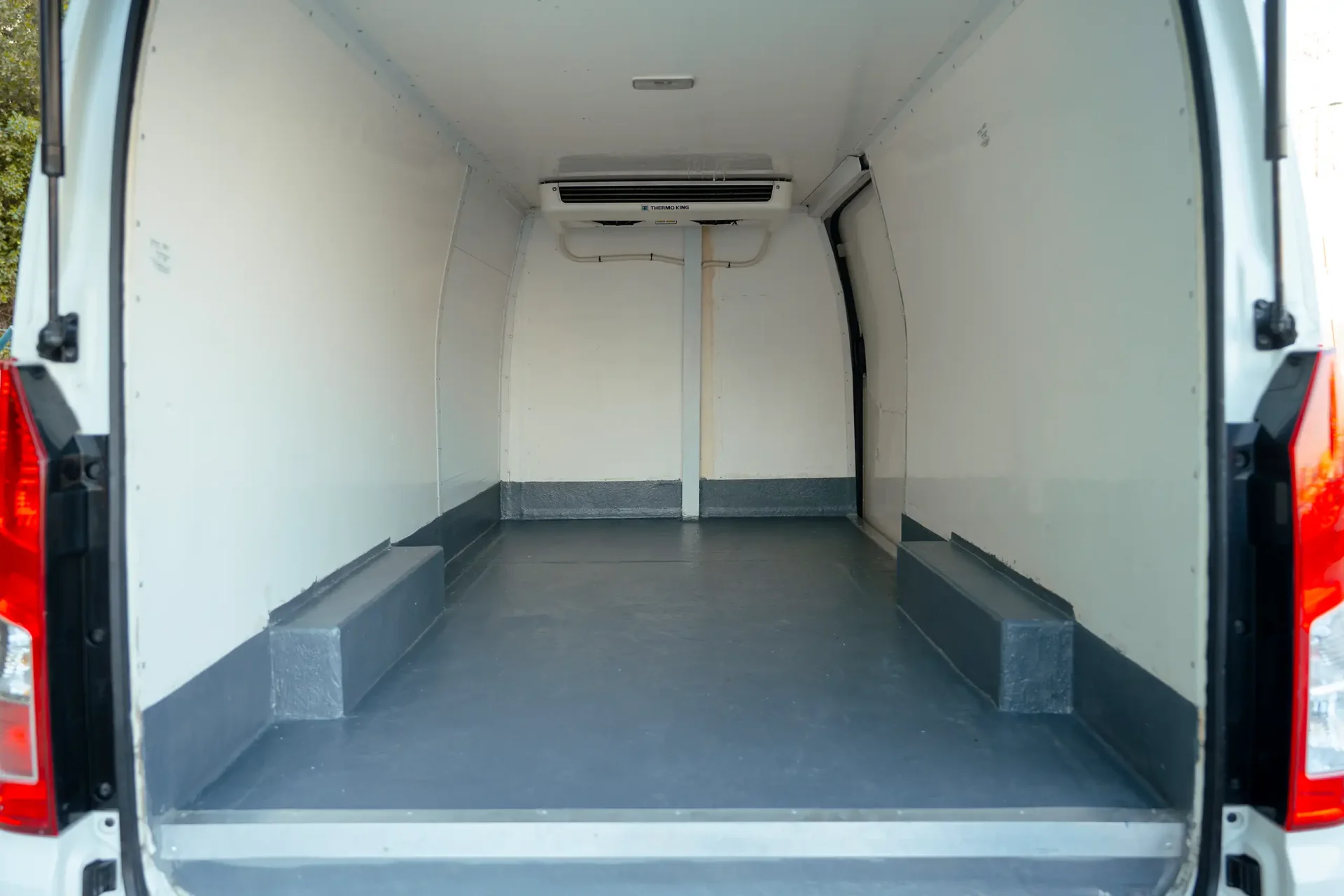 Used 2020 Toyota Hiace GLX High Roof in White – Chiller Box Rear Opening View for Sale at First Choice Cars Dubai Sharjah