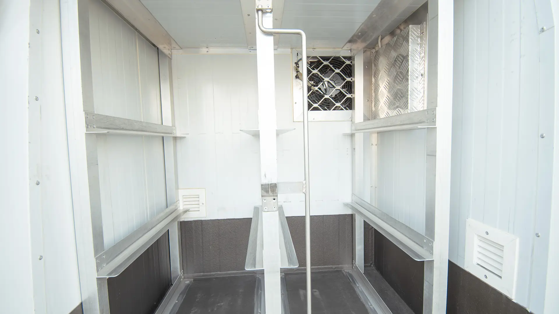 Used 2020 Toyota Hiace GLX High Roof in Yellow – Freezer Box Right Side Interior View for Sale at First Choice Cars Dubai Sharjah