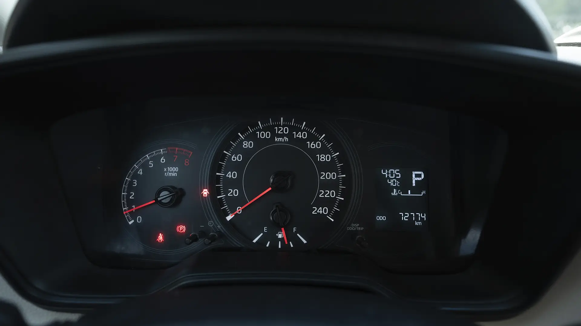 Used 2024 Toyota Corolla XLI in White – Odometer / Mileage Reading View for Sale at First Choice Cars Dubai Sharjah