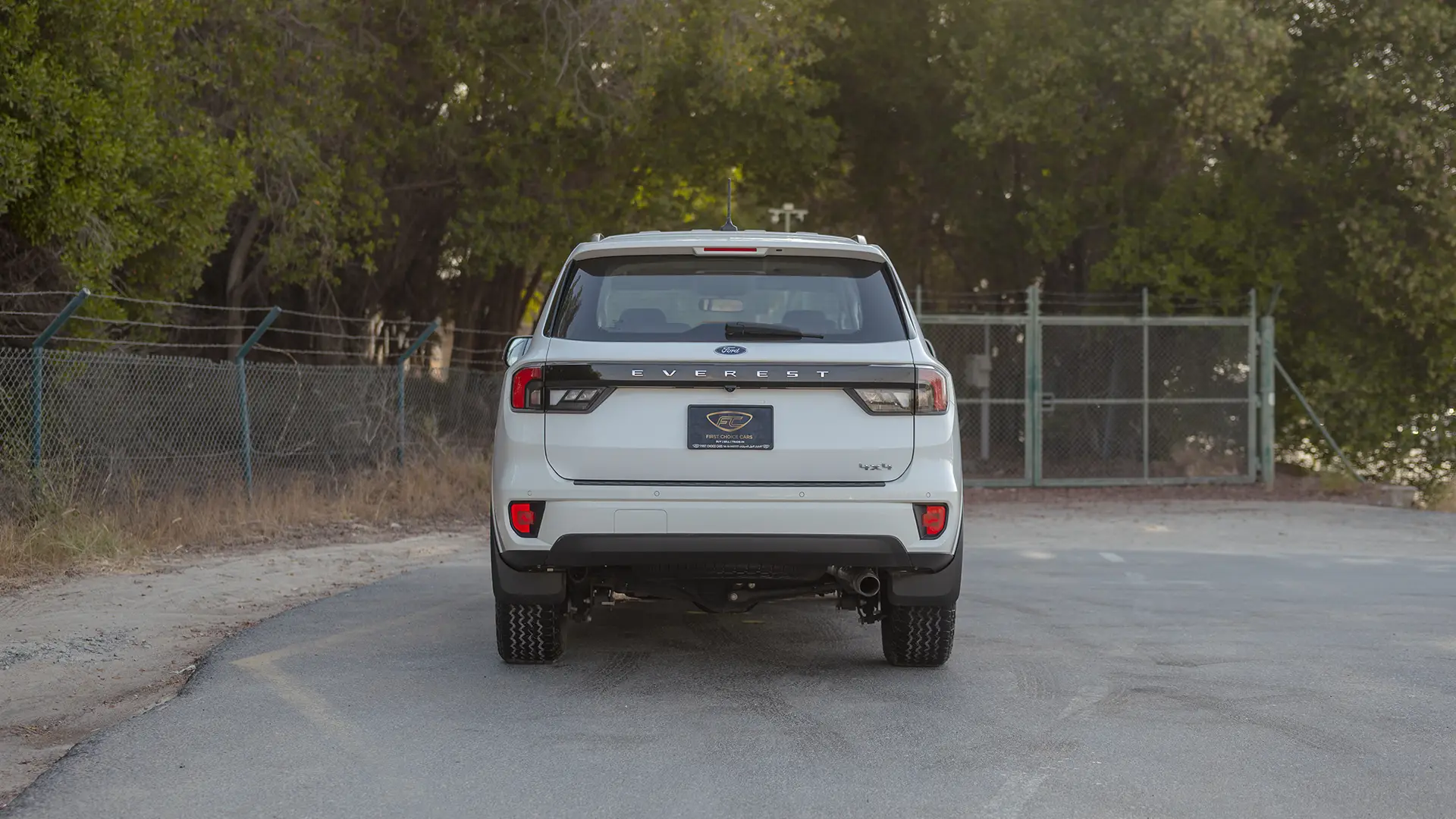 Used 2024 Ford Everest XLS in White – Back/Rear View for Sale at First Choice Cars Dubai Sharjah