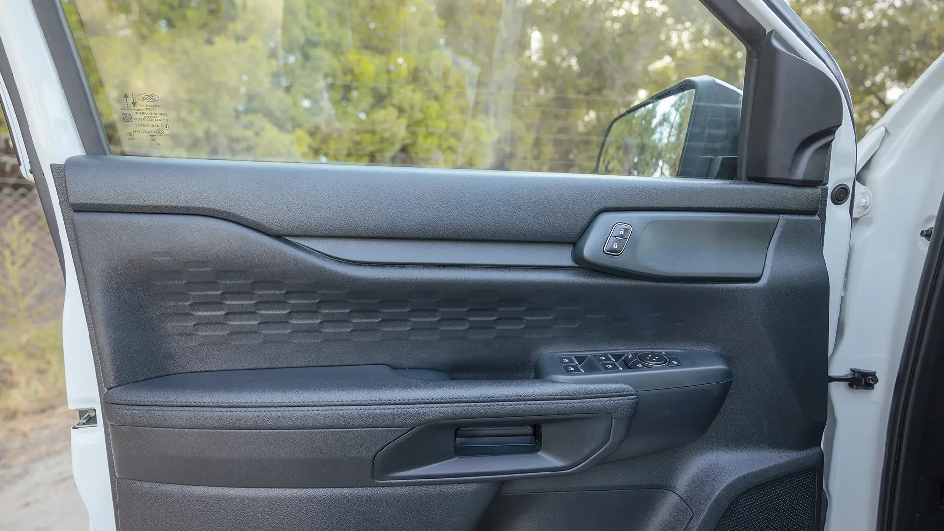 Used 2024 Ford Everest XLS in White – Driver Door Panel Full View for Sale at First Choice Cars Dubai Sharjah