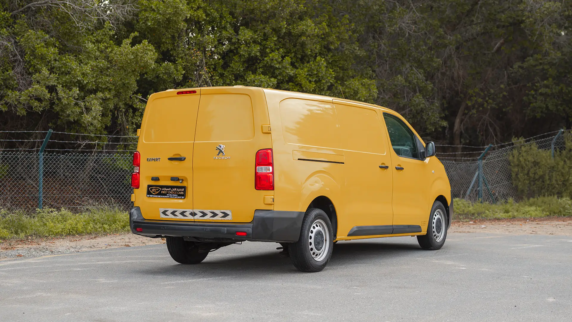Used 2021 Peugeot Expert L3 in Yellow – Right Back Diagonal (45°) View for Sale at First Choice Cars Dubai Sharjah