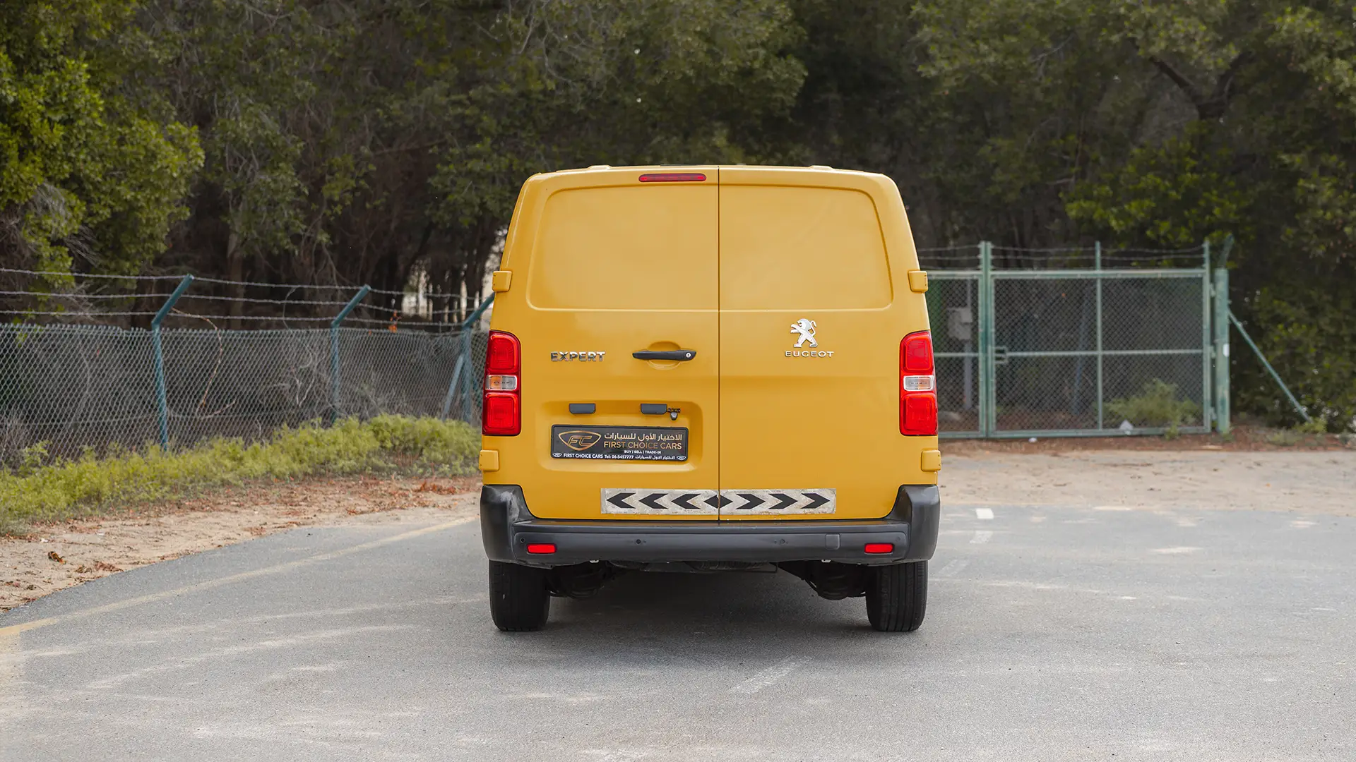Used 2021 Peugeot Expert L3 in Yellow – Back/Rear View for Sale at First Choice Cars Dubai Sharjah