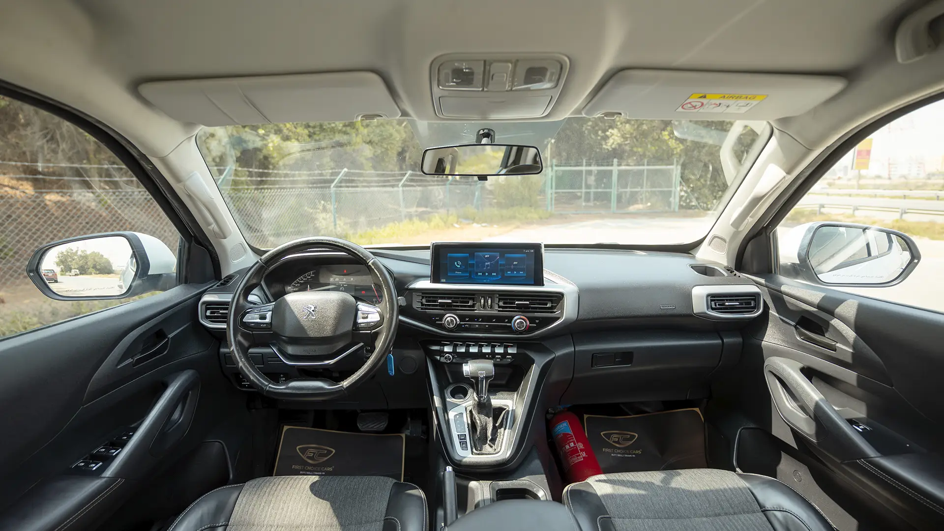 Used 2023 Peugeot Landtrek Double Cabin in White – Front Cabin / Dashboard Full View for Sale at First Choice Cars Dubai Sharjah