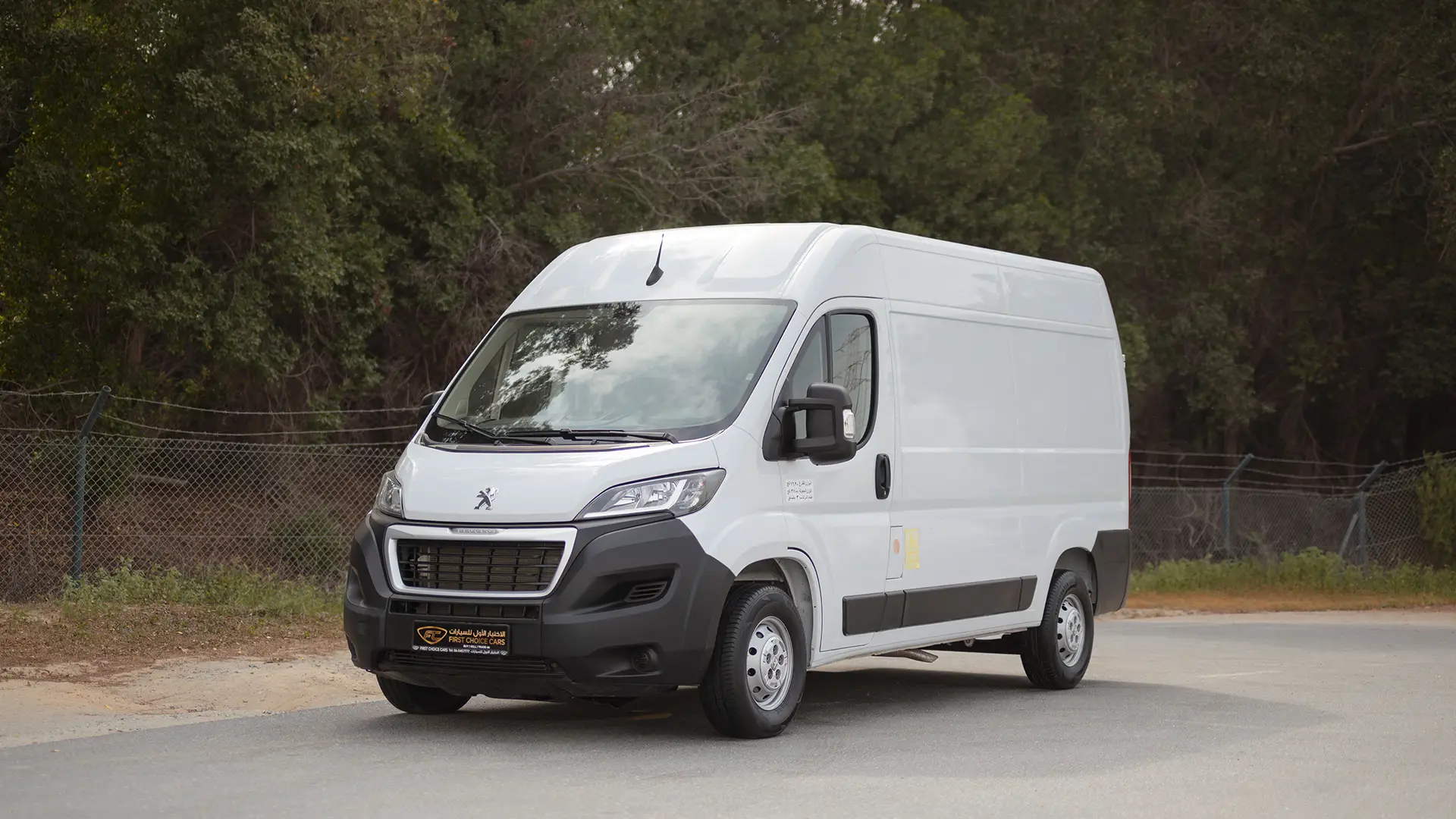 Used 2023 Peugeot Boxer L2h2 in White – Left Front Diagonal (45°) View for Sale at First Choice Cars Dubai Sharjah