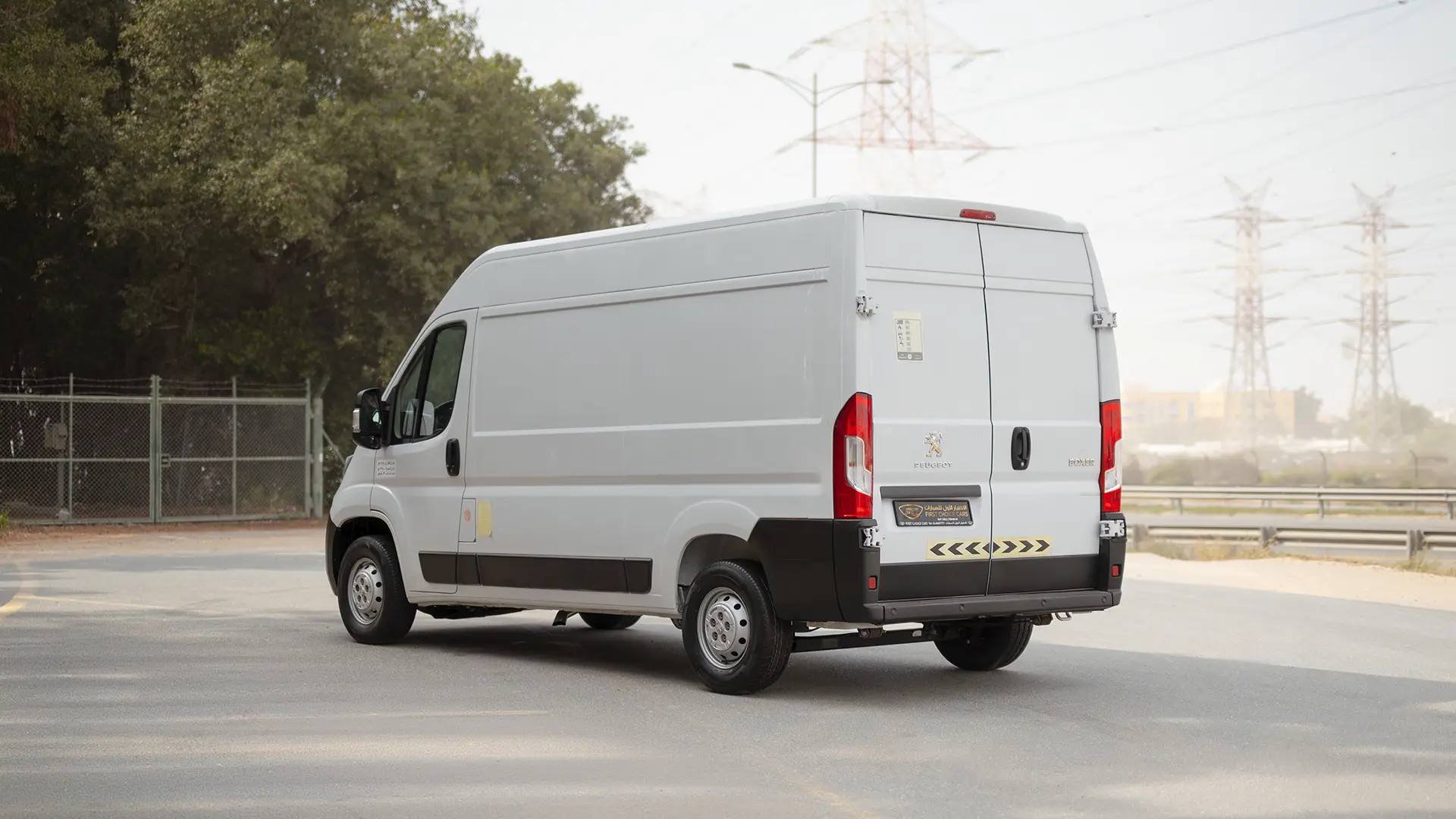 Used 2023 Peugeot Boxer L2h2 in White – Left Back Diagonal (45°) View for Sale at First Choice Cars Dubai Sharjah