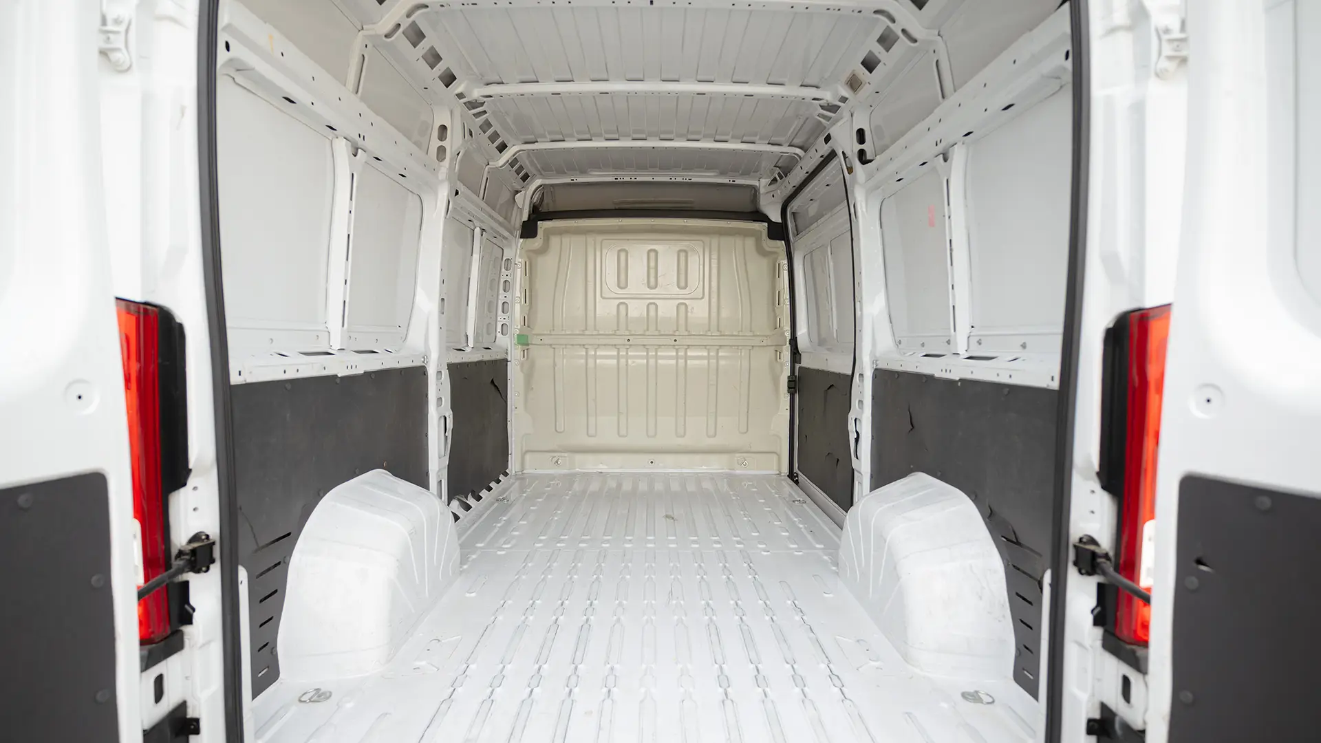Used 2023 Peugeot Boxer L2h2 in White – Delivery Box Rear Opening View for Sale at First Choice Cars Dubai Sharjah
