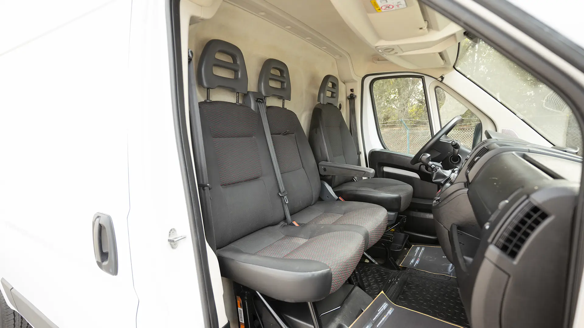 Used 2023 Peugeot Boxer L2h2 in White – Front Passenger Side Cabin View for Sale at First Choice Cars Dubai Sharjah
