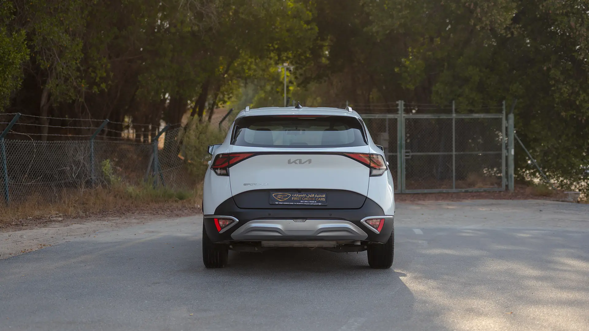 Used 2023 Kia Sportage EX in White – Back/Rear View for Sale at First Choice Cars Dubai Sharjah