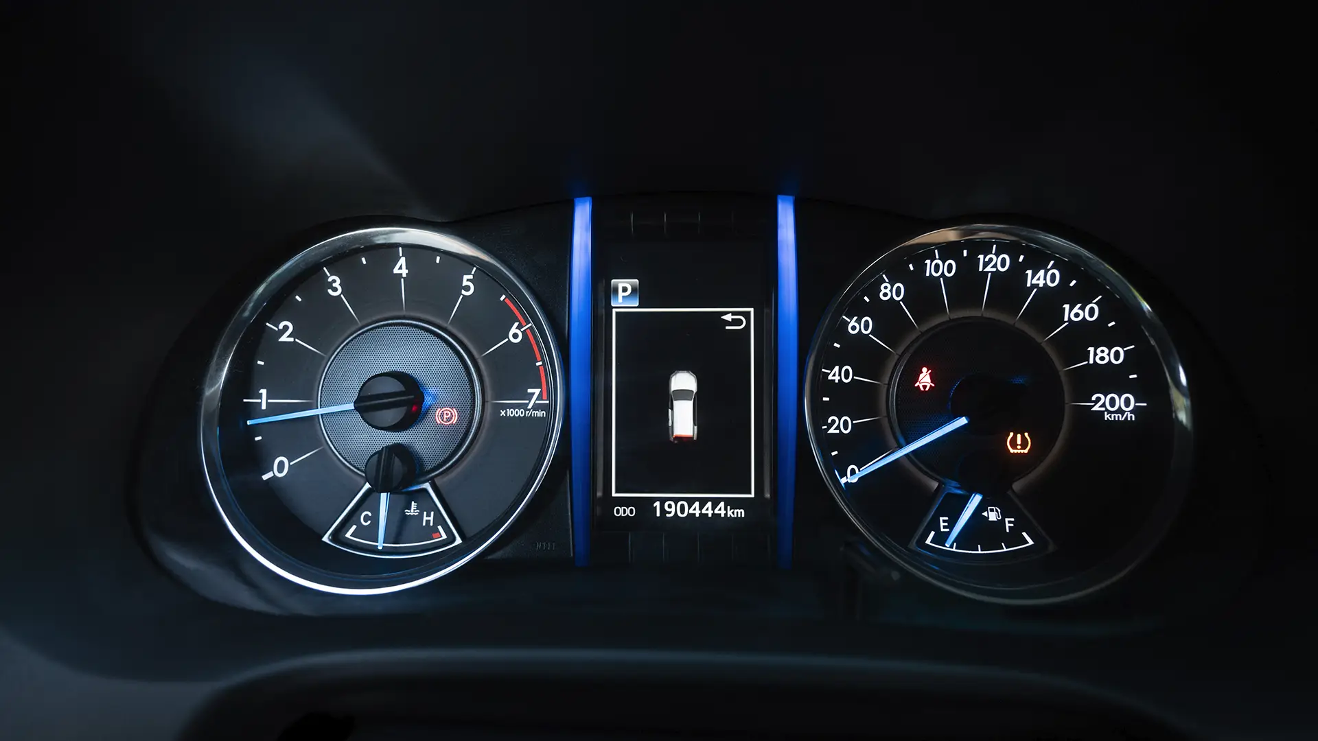 Used 2020 Toyota Fortuner GXR in White – Odometer / Mileage Reading View for Sale at First Choice Cars Dubai Sharjah