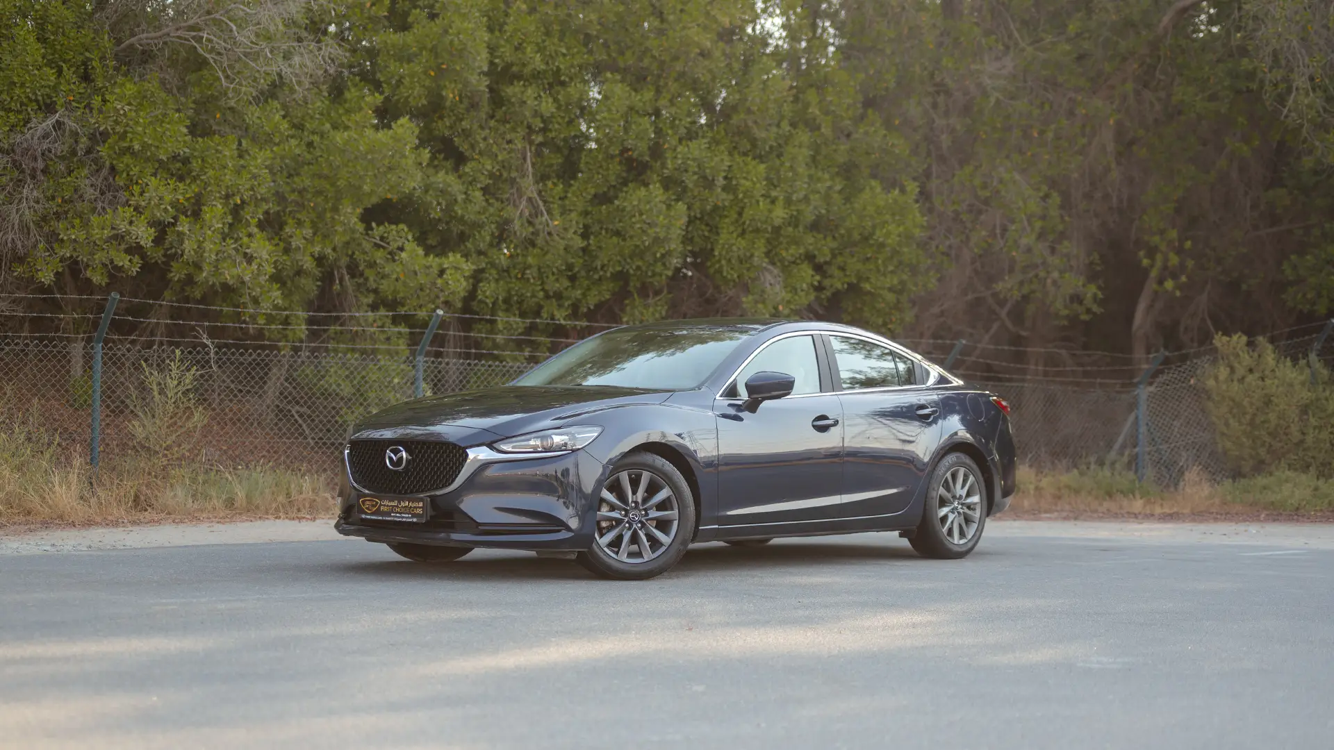Used 2023 Mazda 6 S Grade in Blue – Left Front Diagonal (45°) View for Sale at First Choice Cars Dubai Sharjah