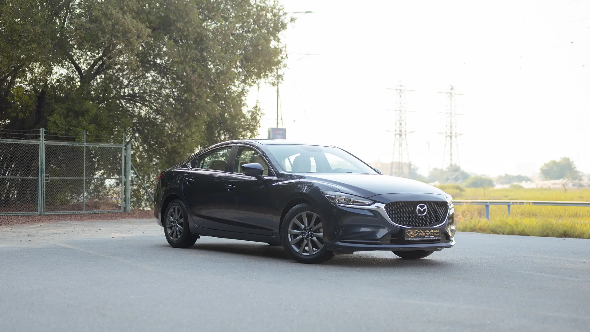 Used 2023 Mazda 6 S Grade in Blue – Right Front Diagonal (45°) View for Sale at First Choice Cars Dubai Sharjah