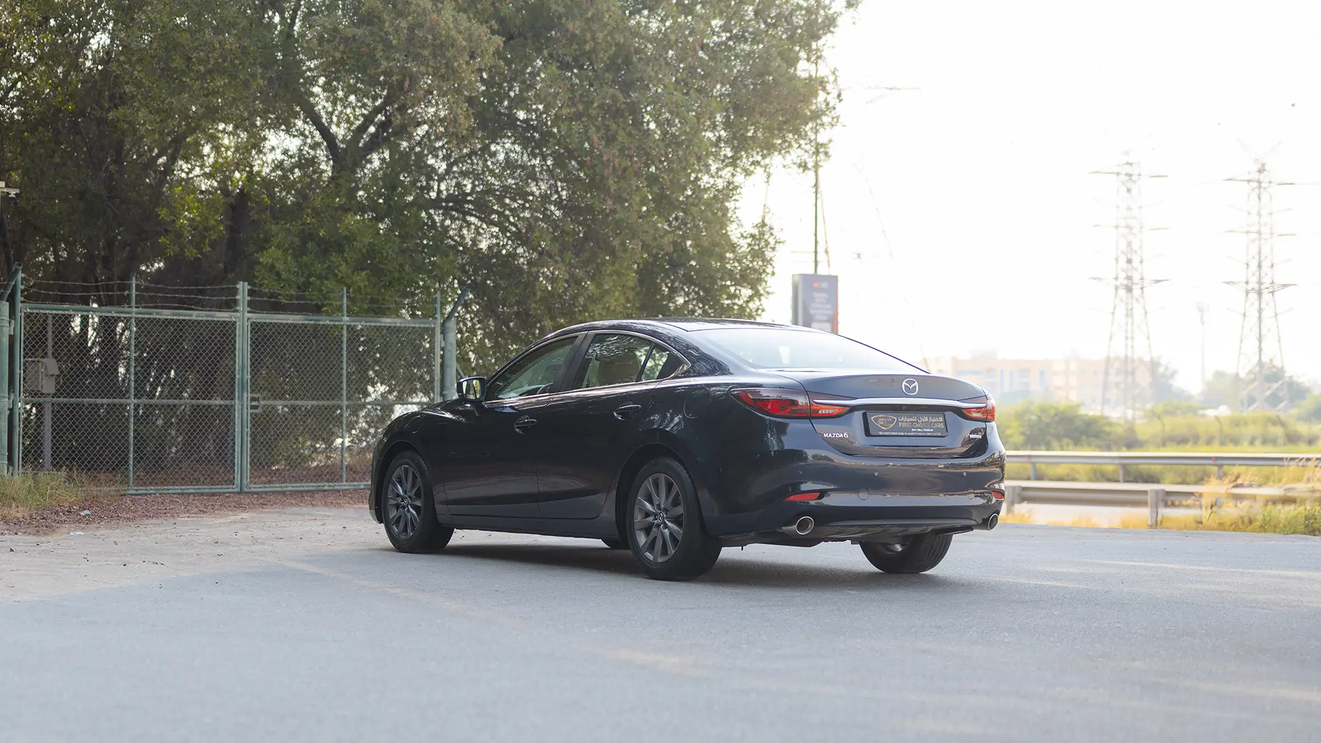 Used 2023 Mazda 6 S Grade in Blue – Left Back Diagonal (45°) View for Sale at First Choice Cars Dubai Sharjah