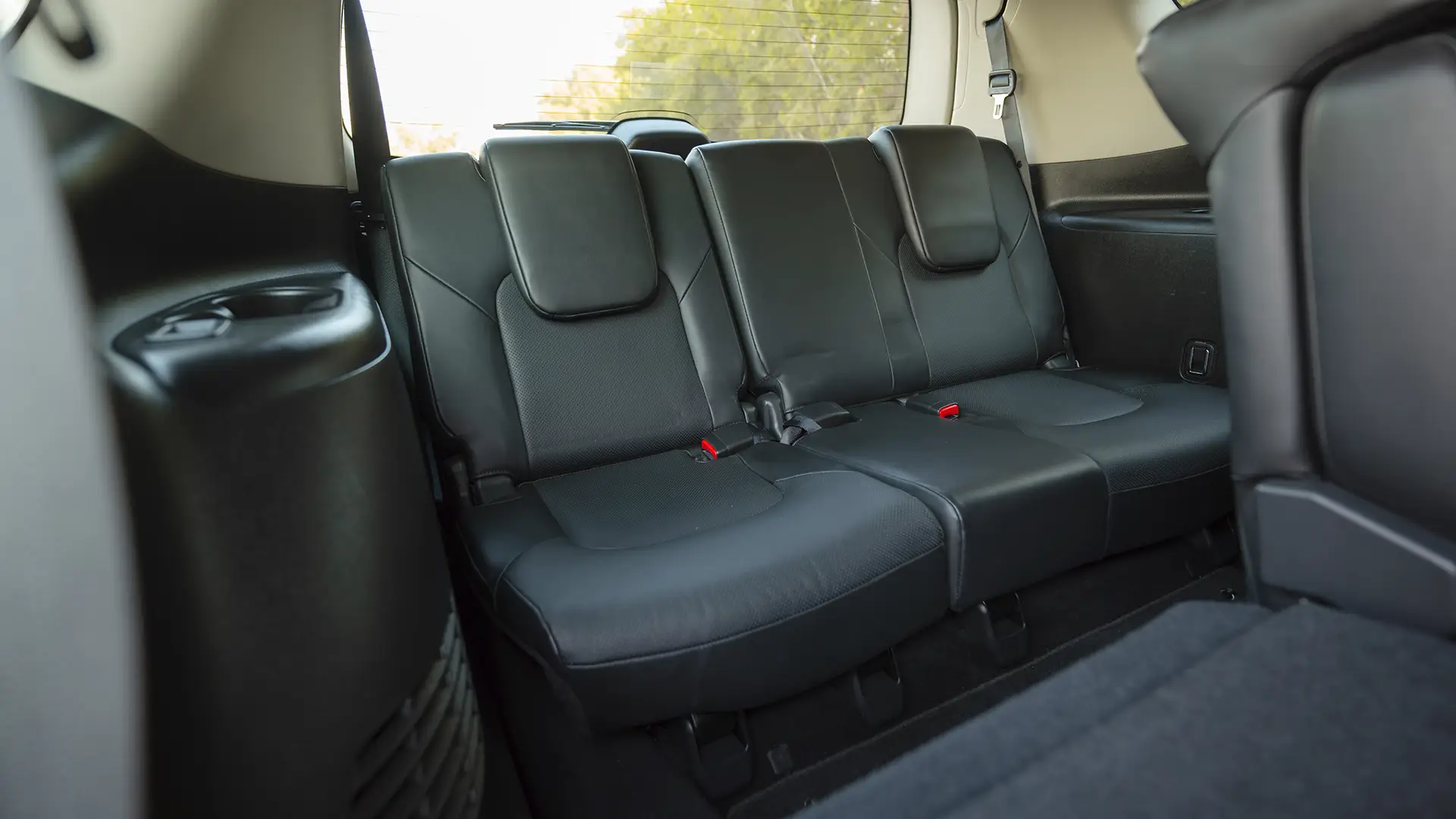 Used 2023 Infiniti QX80 Sensory in Grey – Third Row Right Seat View for Sale at First Choice Cars Dubai Sharjah